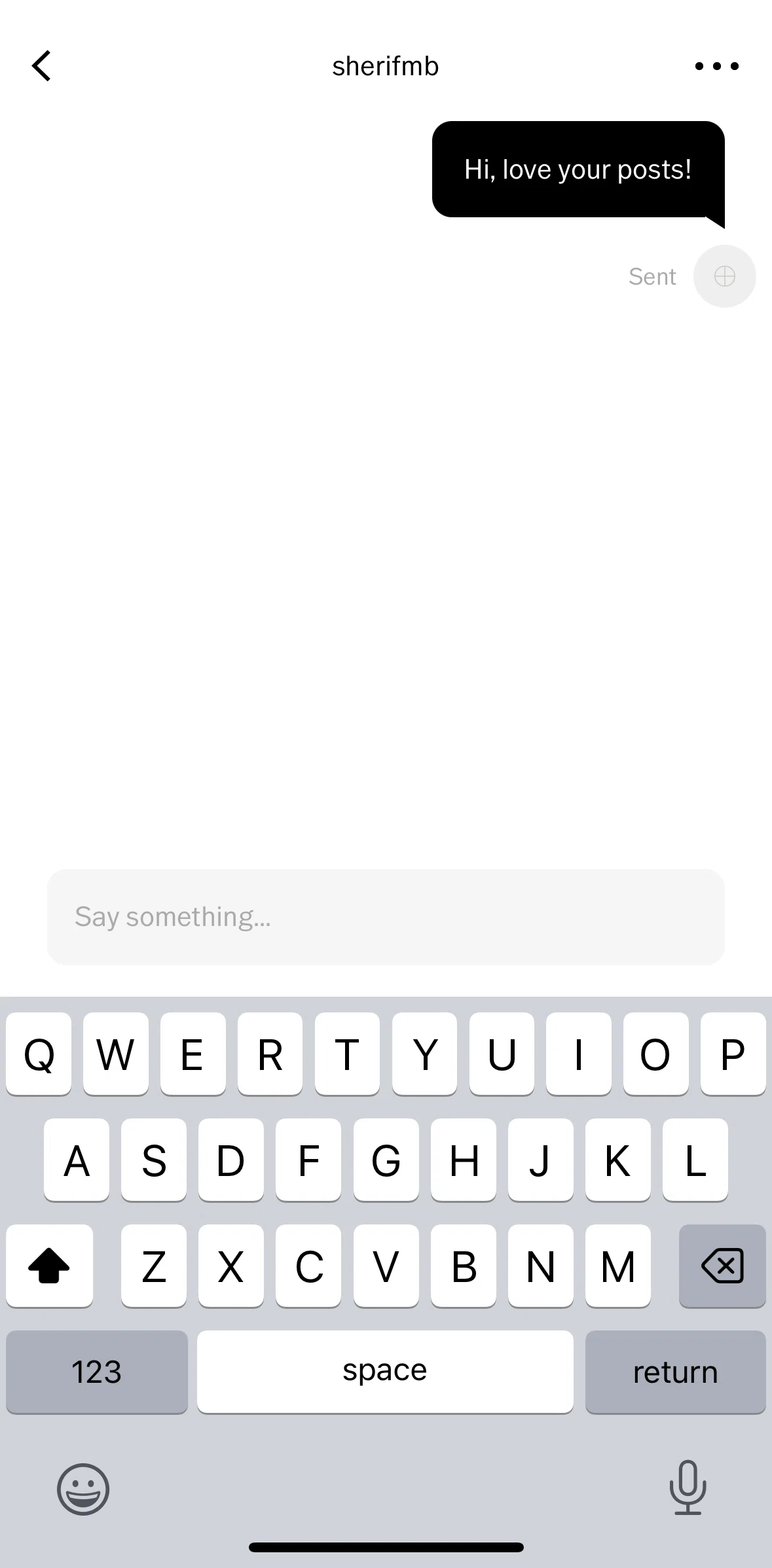 Vsco Screen screen in the Message settings flow