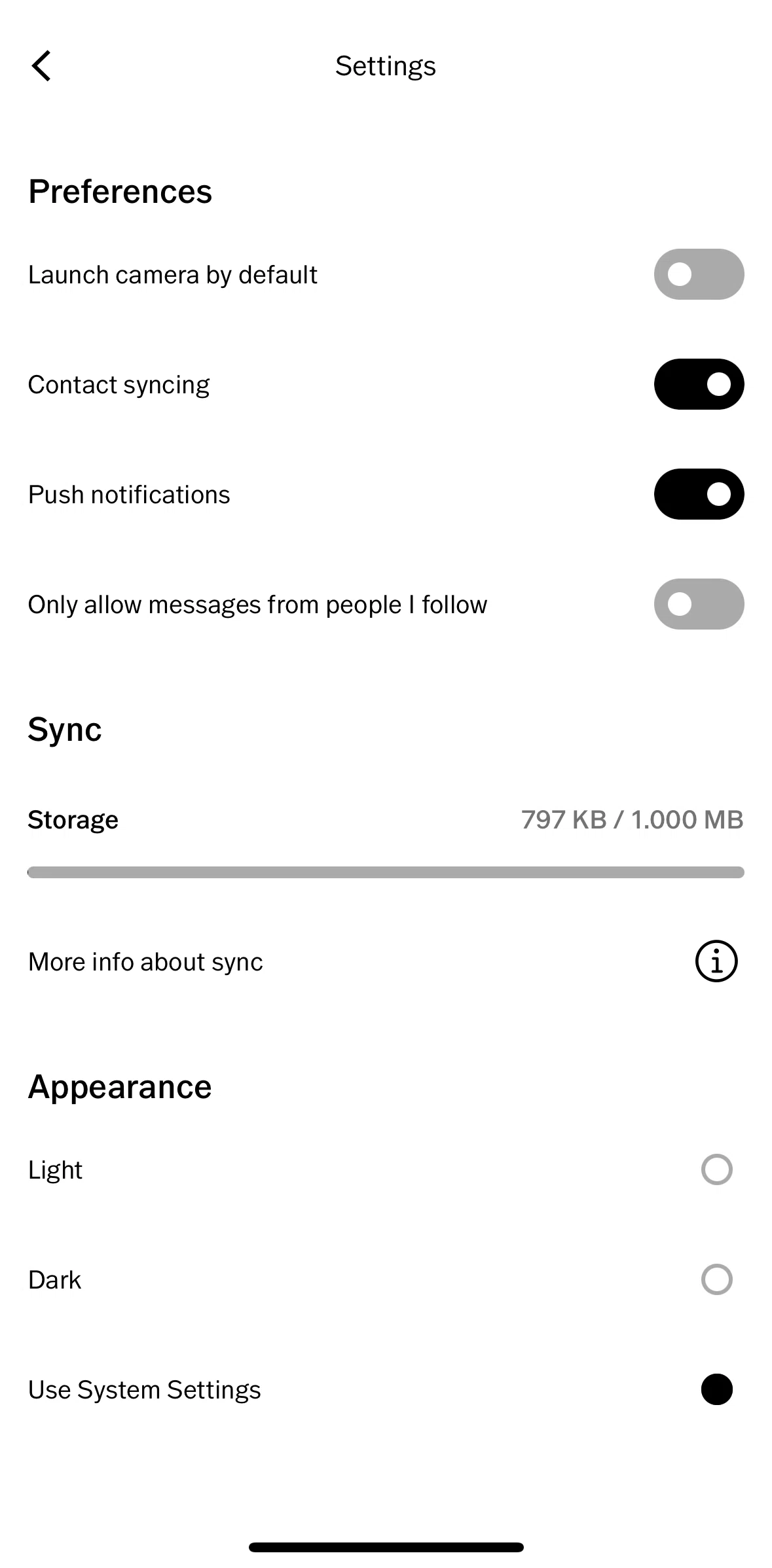 Vsco Screen screen in the Switching to dark mode flow