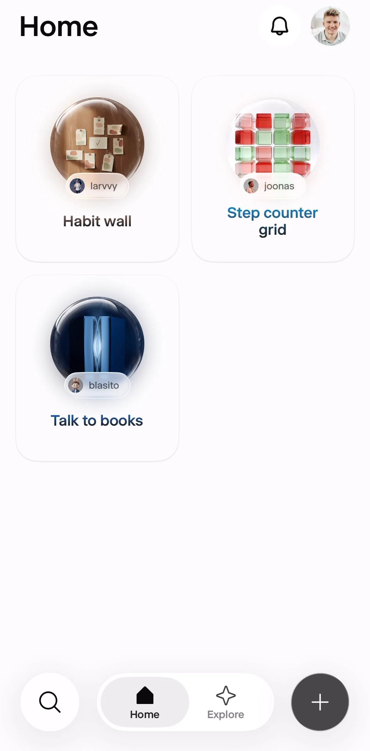 Wabi Screen screen in the Home flow