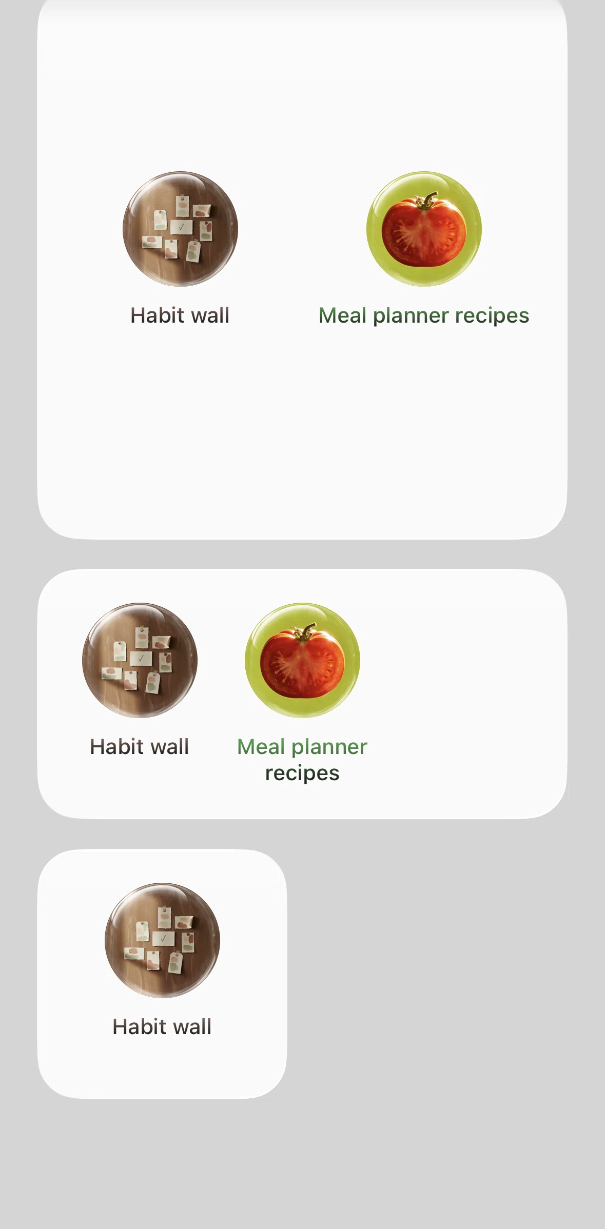 Wabi Screen screen in the Widgets flow