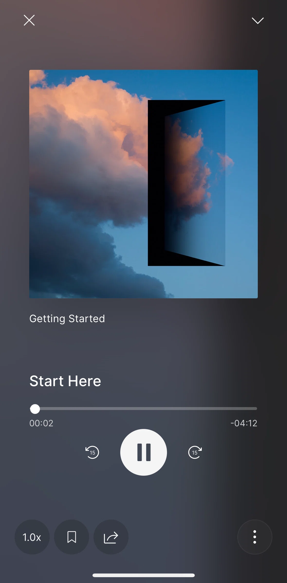 Waking Up Screen screen in the Changing play speed flow