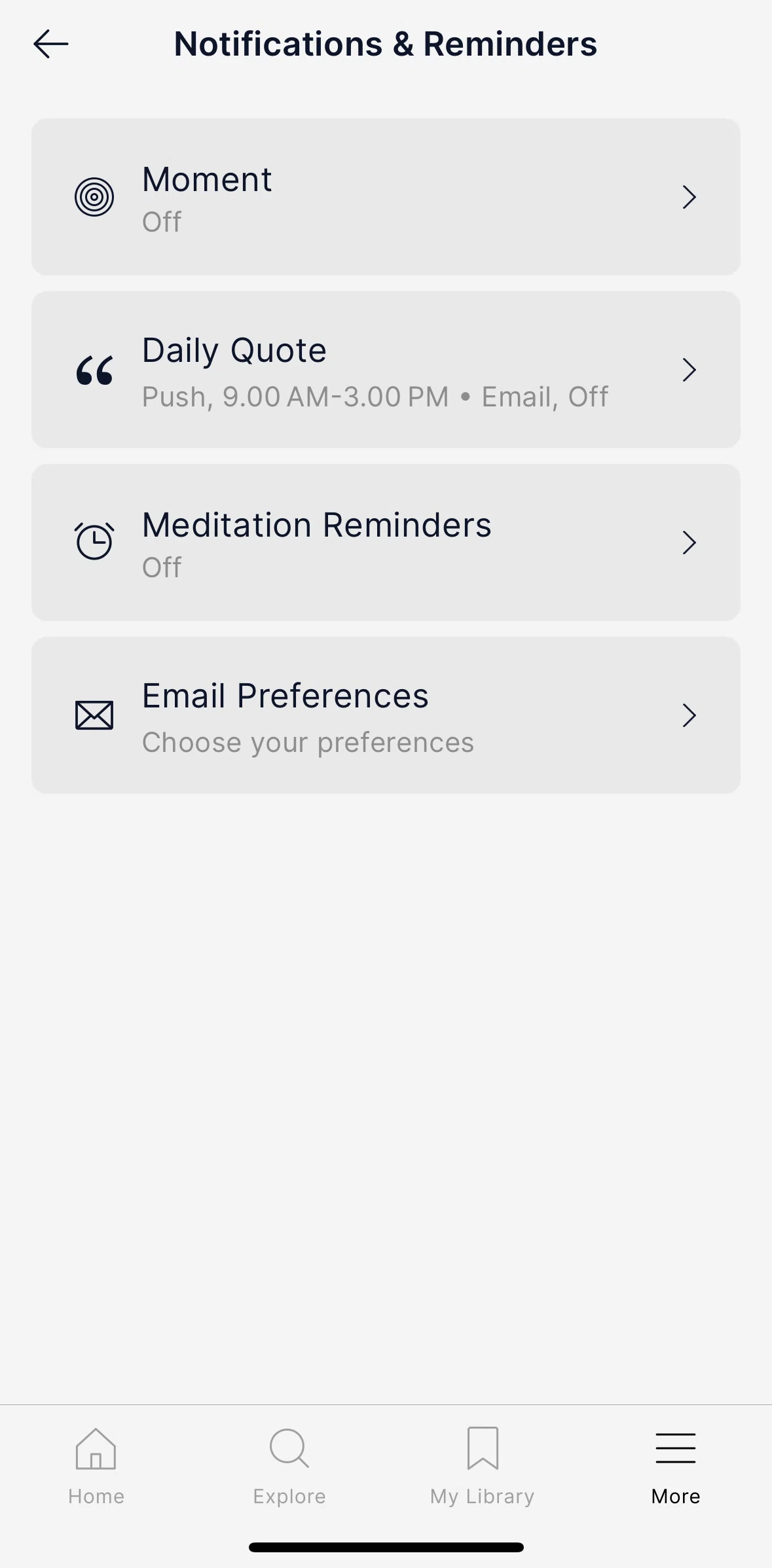 Waking Up Screen screen in the Editing email preferences flow