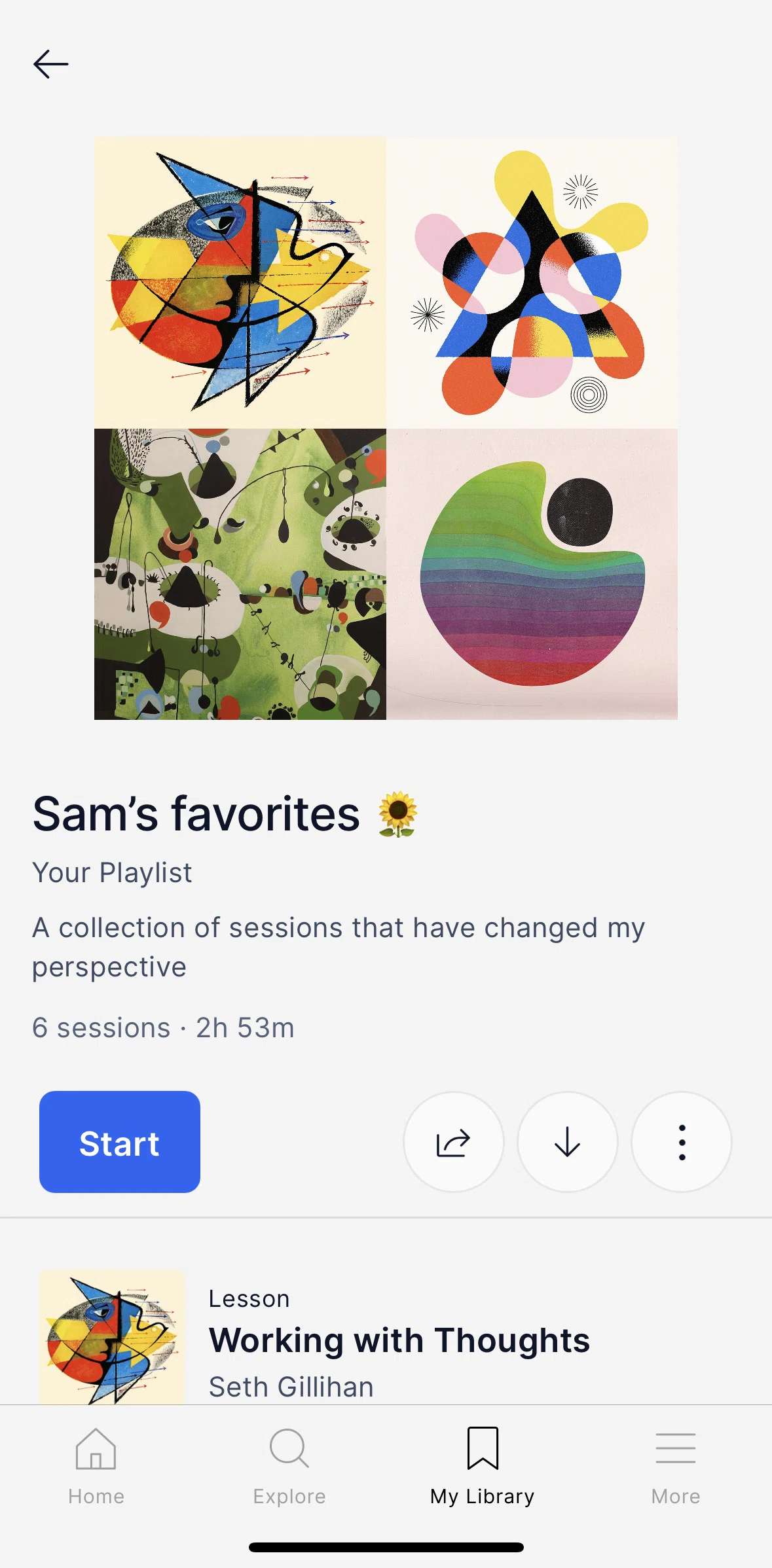 Waking Up Screen screen in the Starting playlist flow