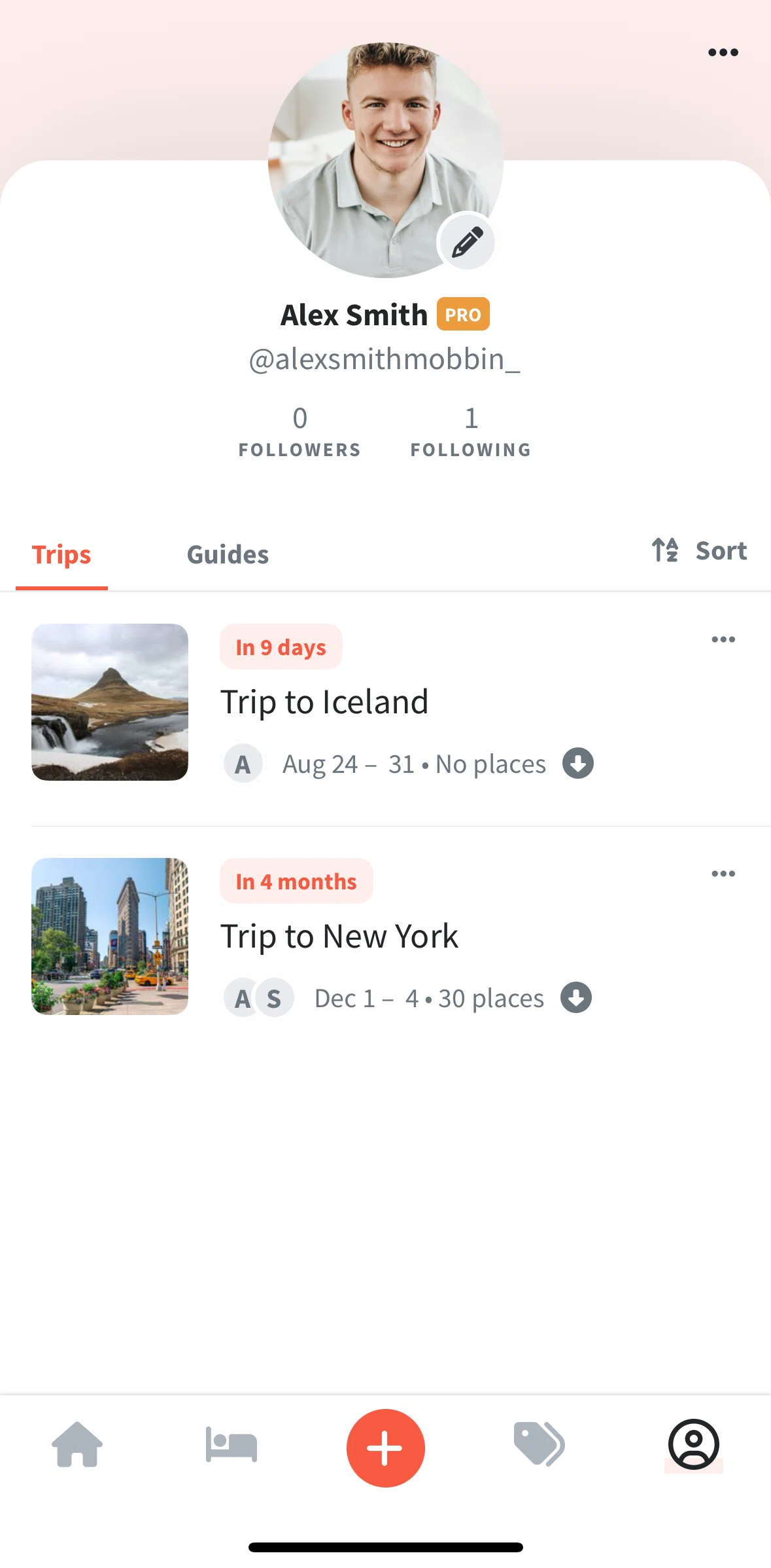 Wanderlog Screen screen in the Logging out flow
