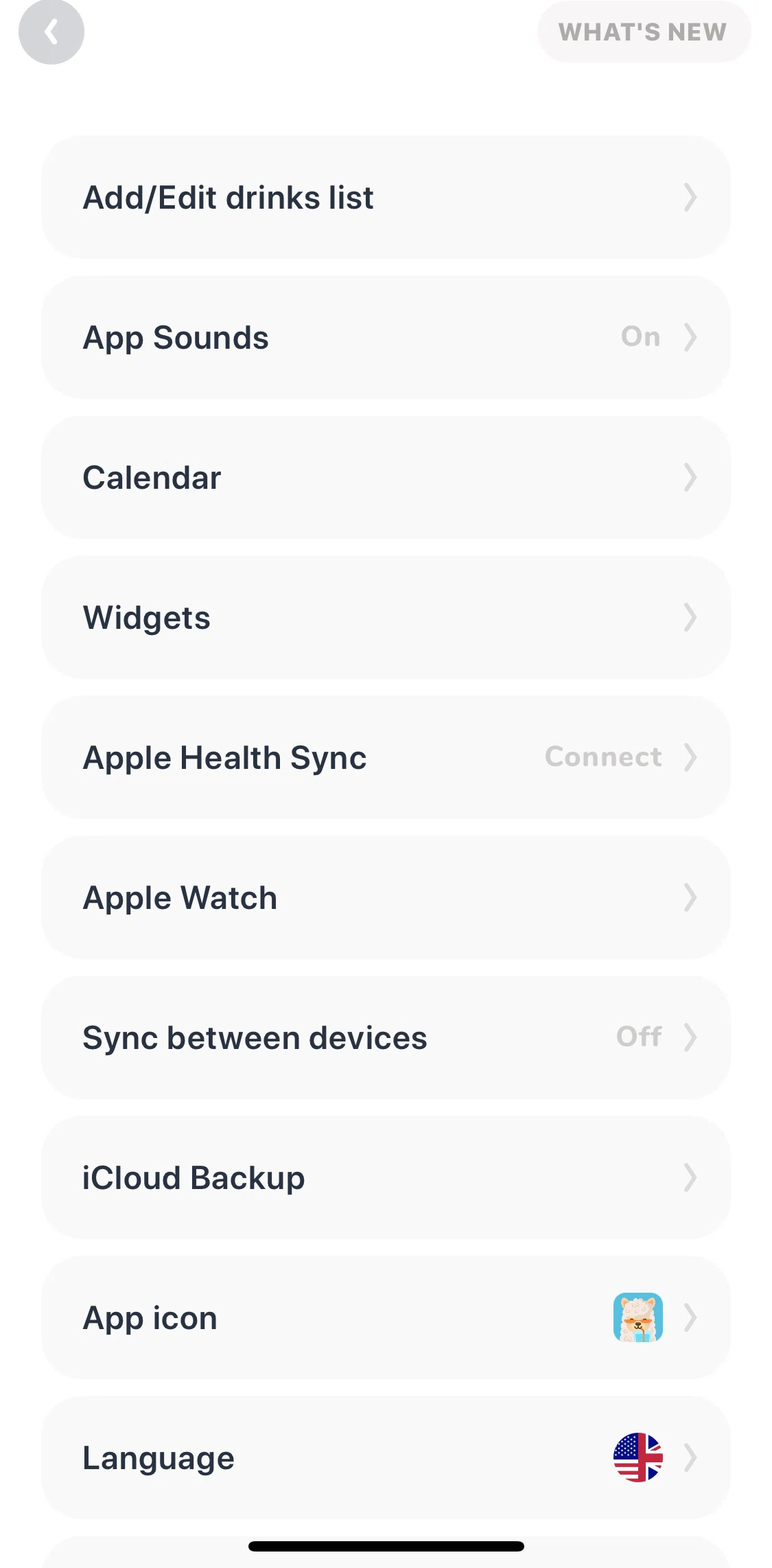 Waterllama Screen screen in the Updating app sounds flow
