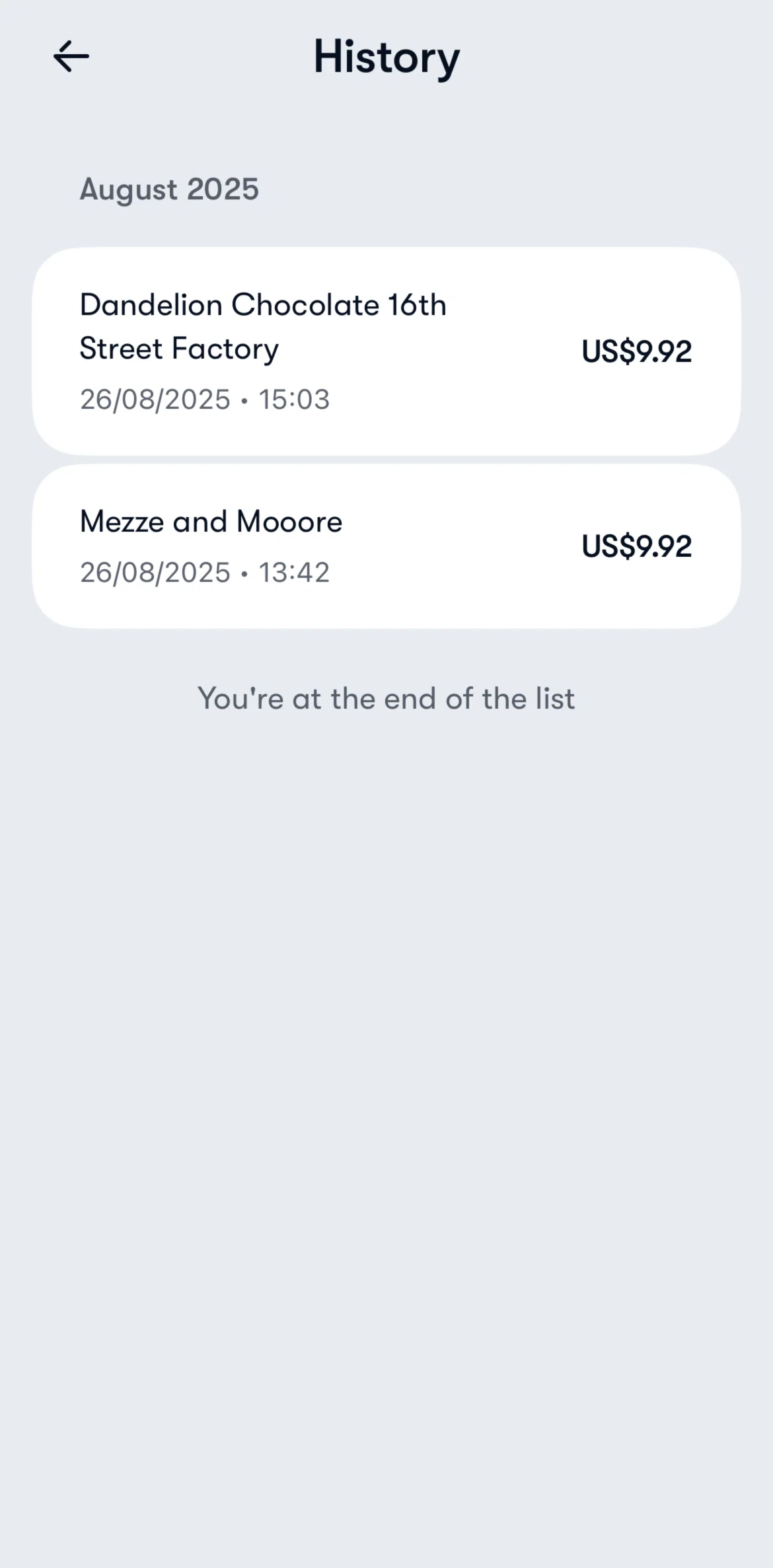 Waymo Screen screen in the Trip detail flow