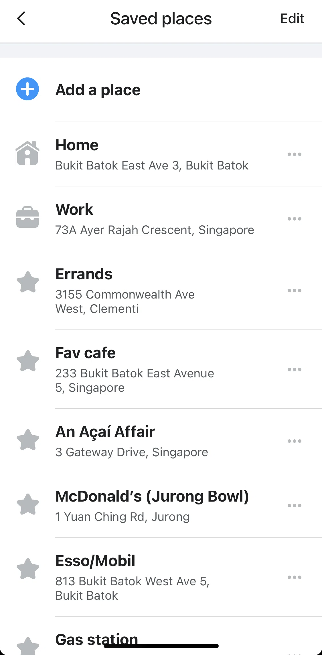 Waze Screen screen in the Deleting a saved location flow