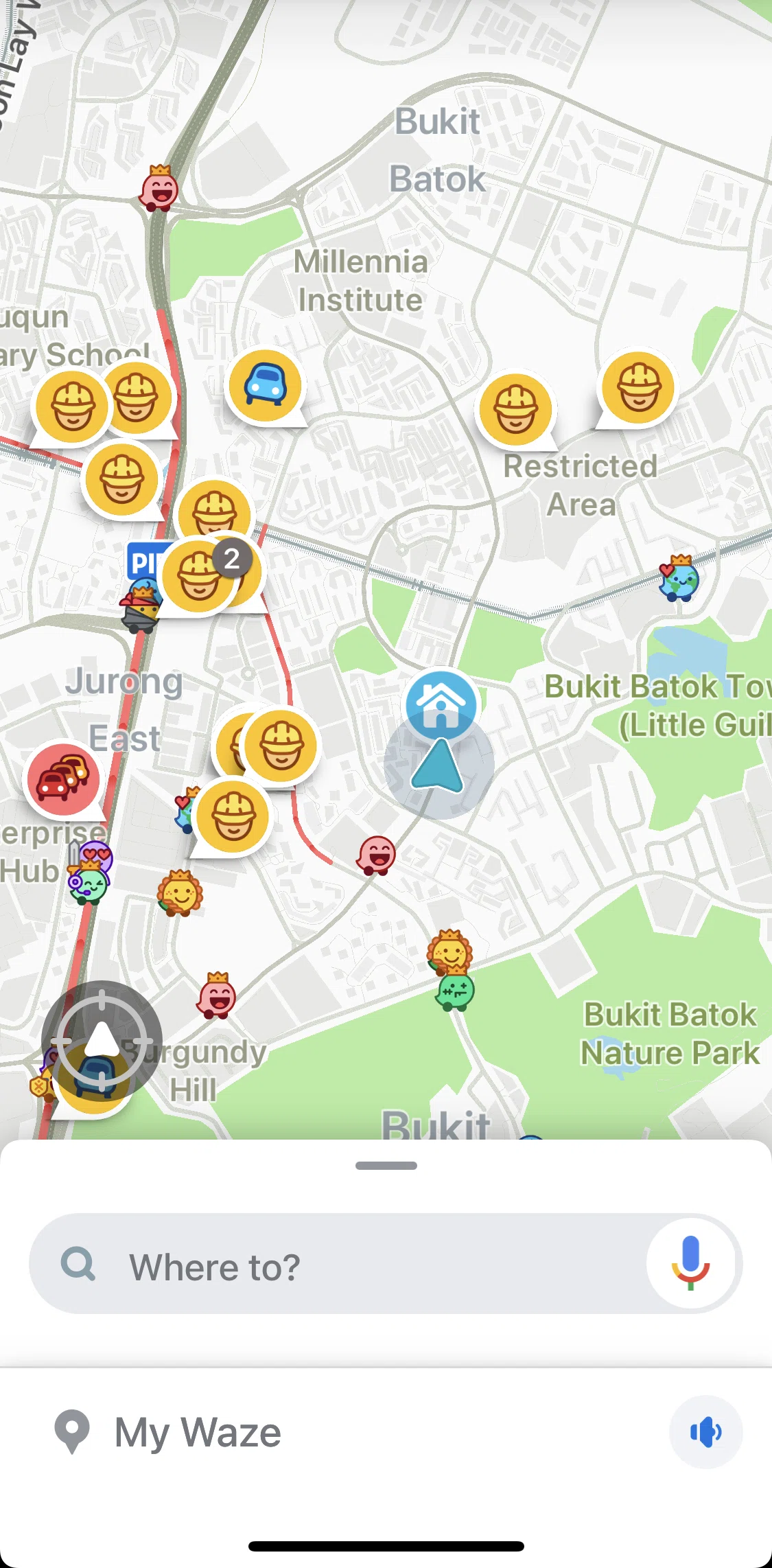 Waze Screen screen in the Reports information flow