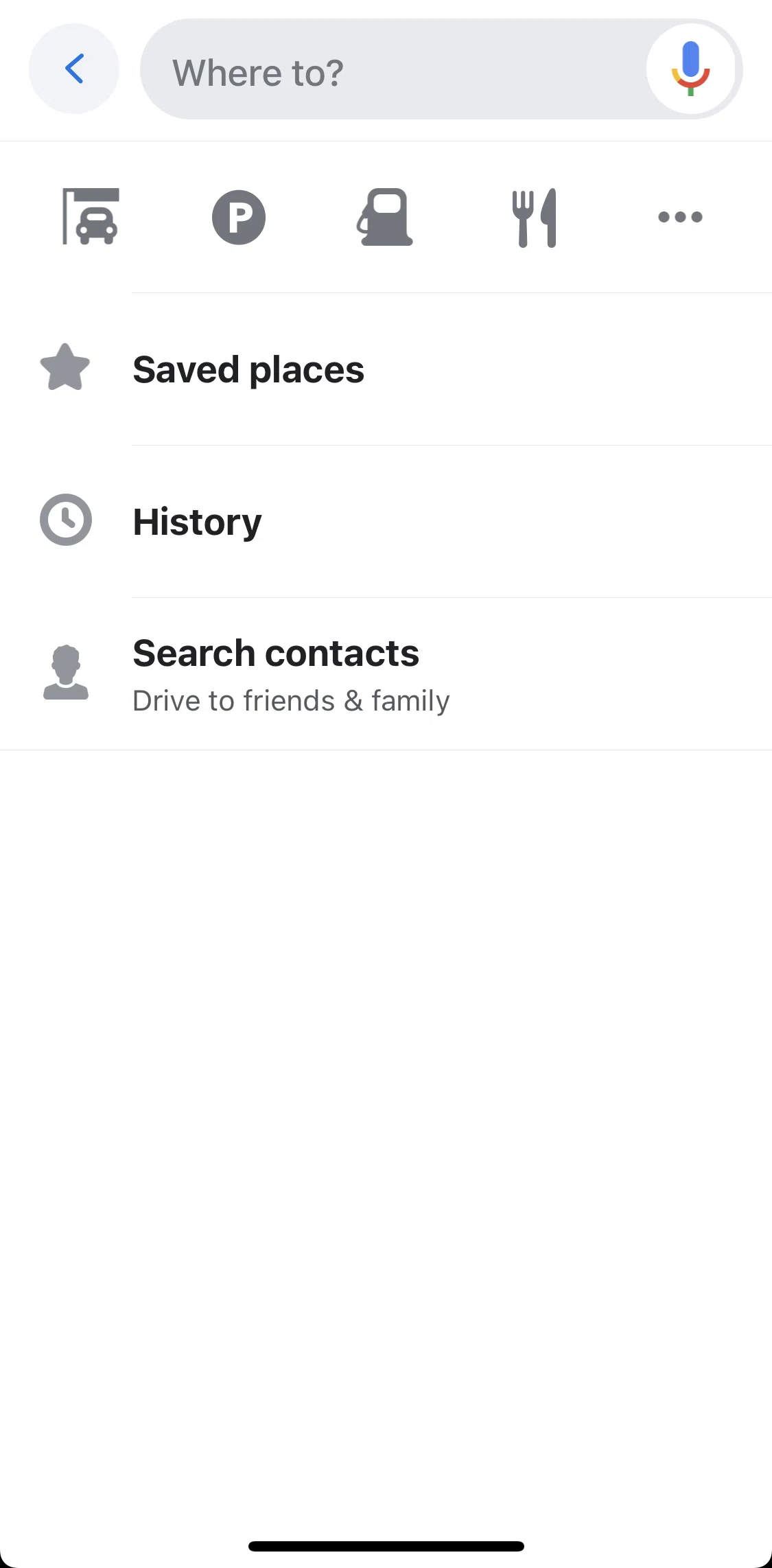 Waze Screen screen in the Saving a location flow