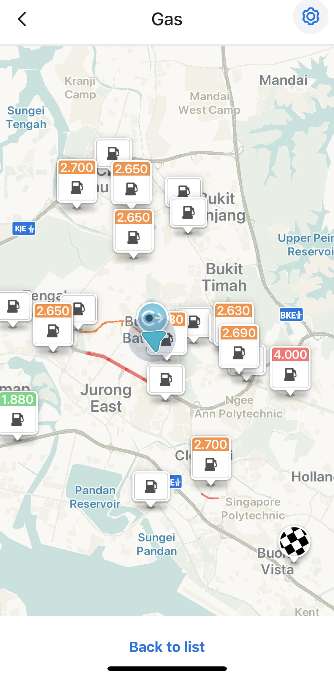 Waze Screen screen in the Sorting search location flow