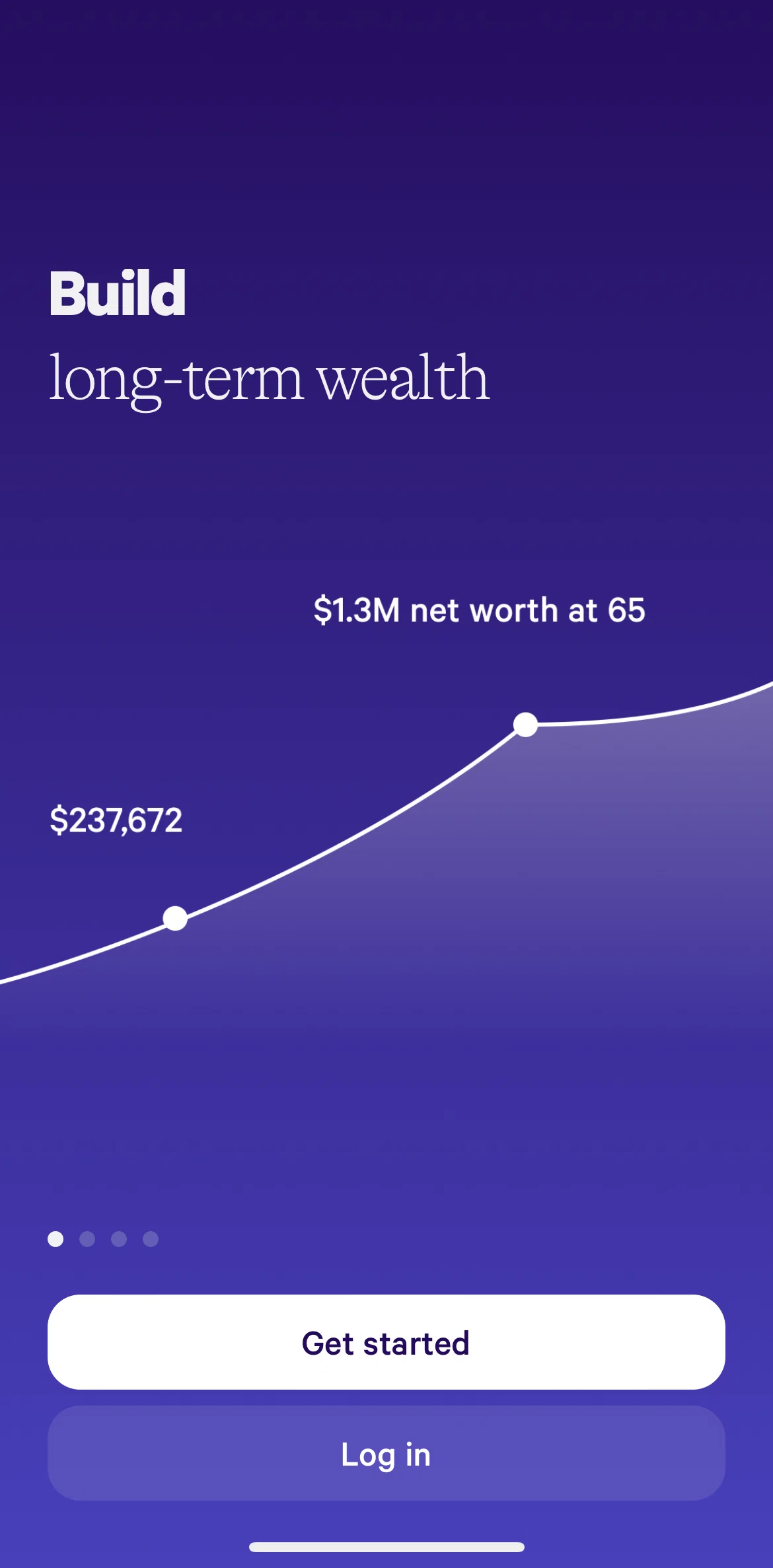 Wealthfront Screen screen in the Logging in flow