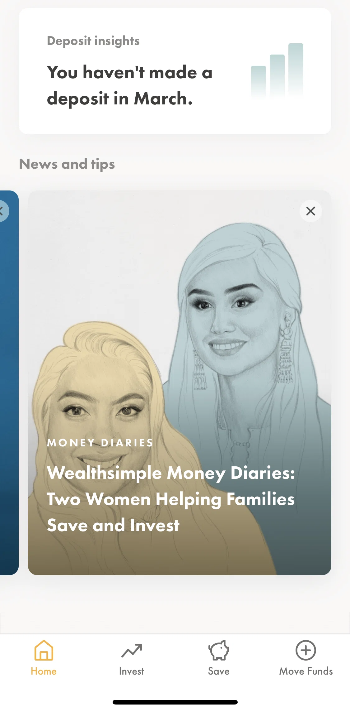 Wealthsimple Invest Screen screen in the Article detail flow