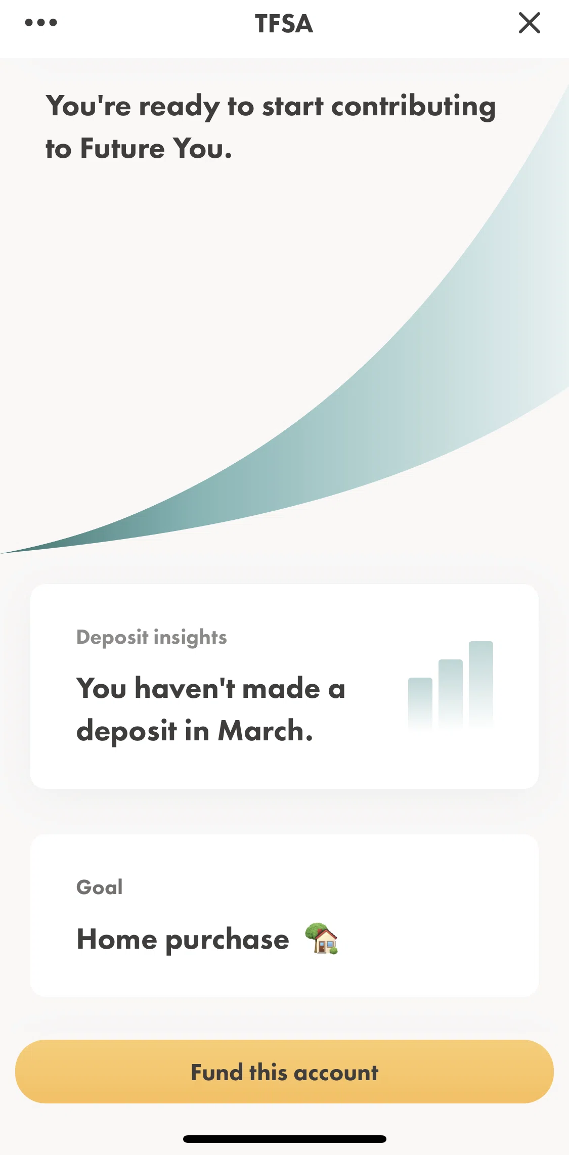 Wealthsimple Invest Screen screen in the Deposit insights flow