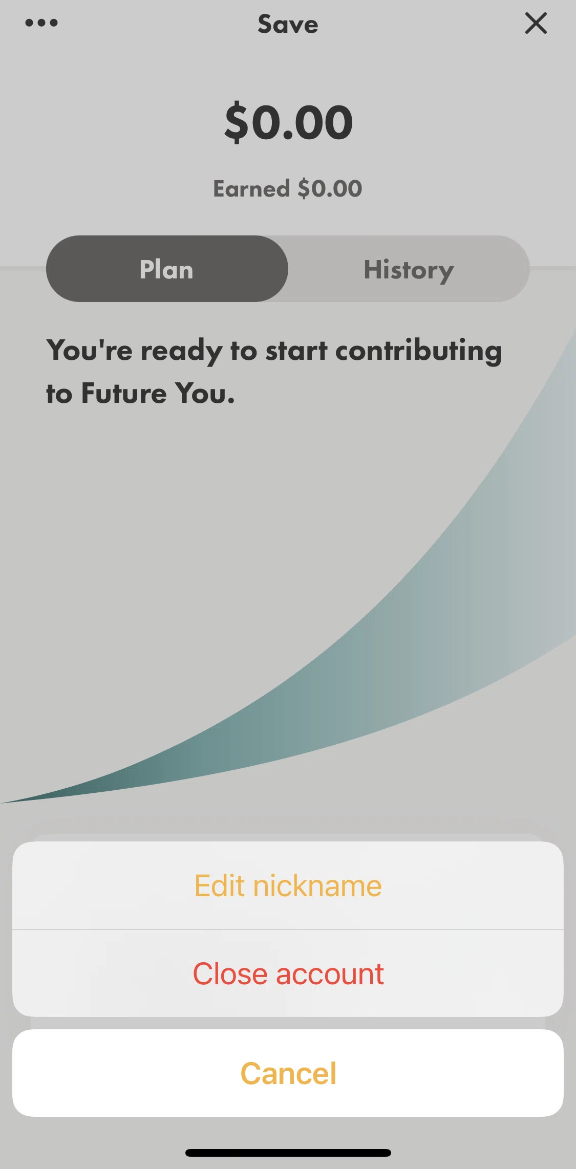 Wealthsimple Invest Screen screen in the Editing an account nickname flow