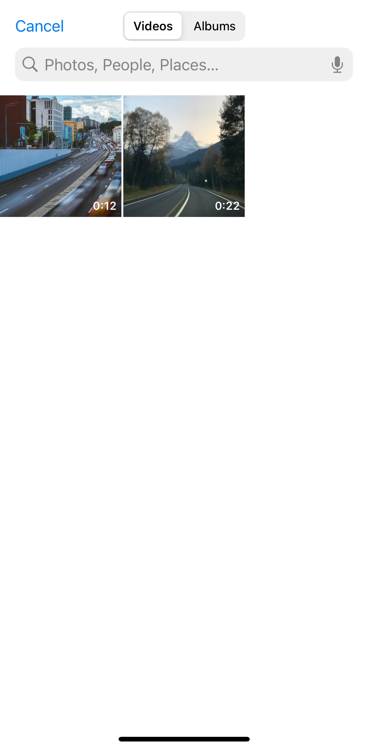 WEAR Screen screen in the Editing a video flow