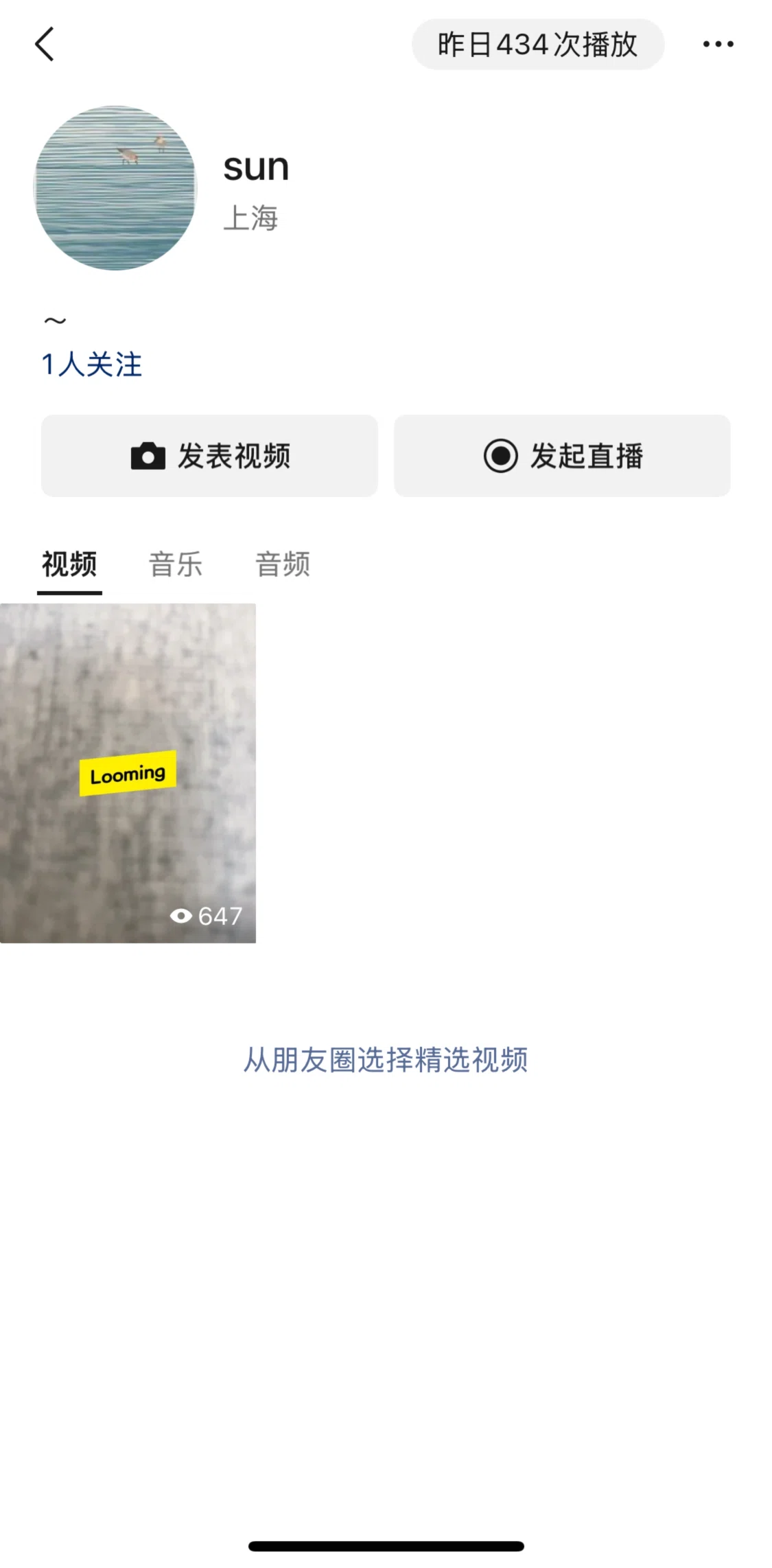 WeChat Screen screen in the My stats flow