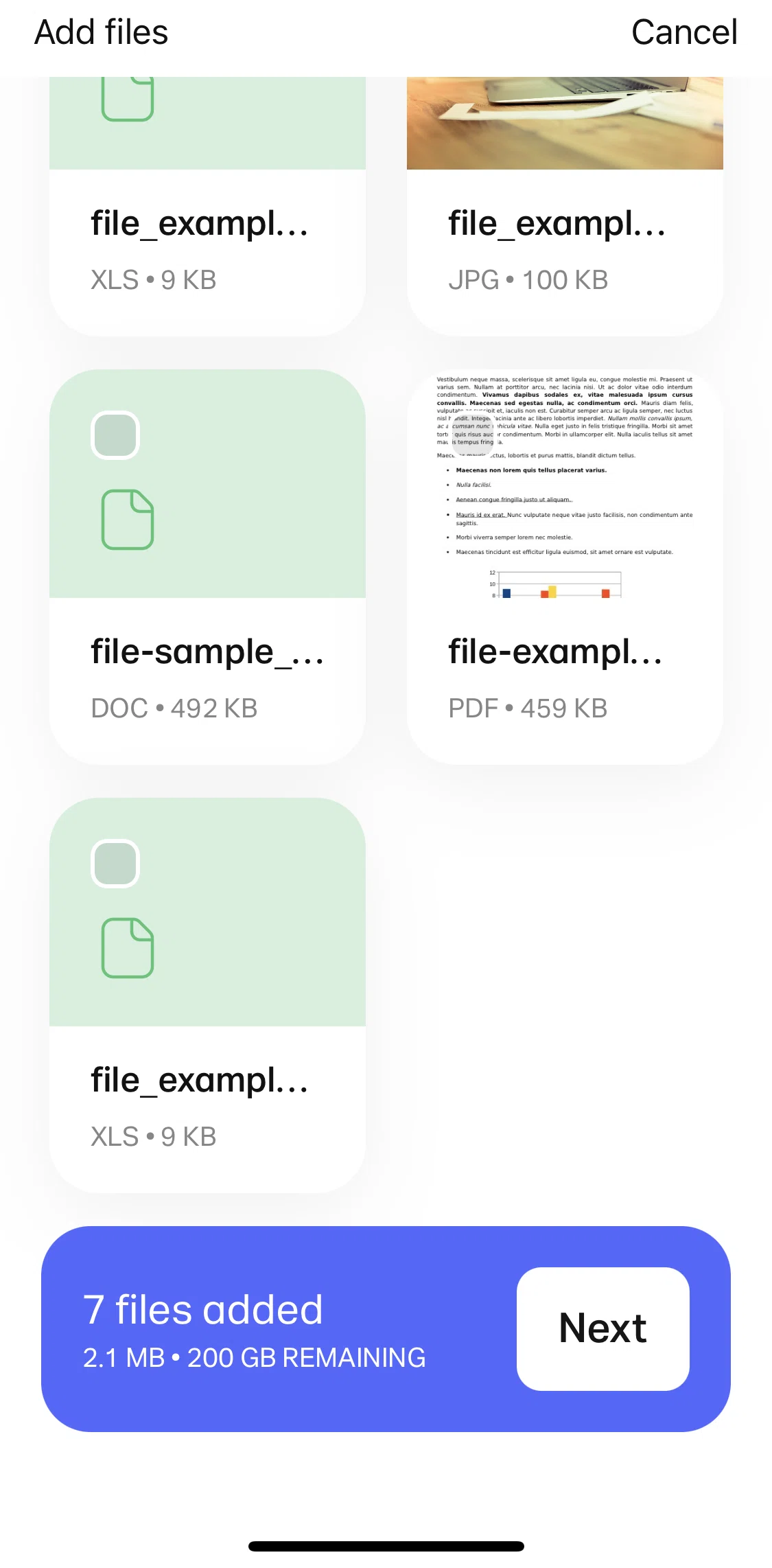 WeTransfer Screen screen in the Deleting an uploaded file flow