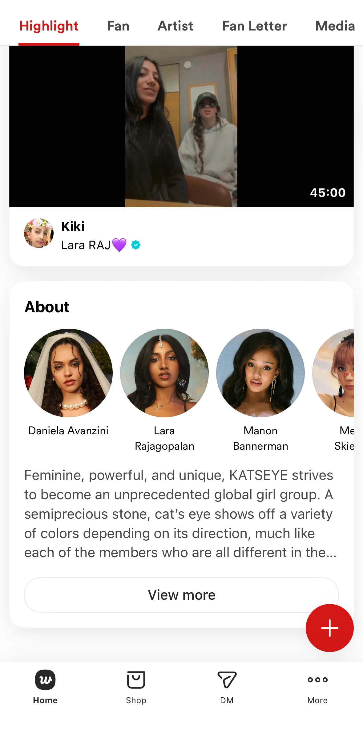 Weverse Screen screen in the About flow