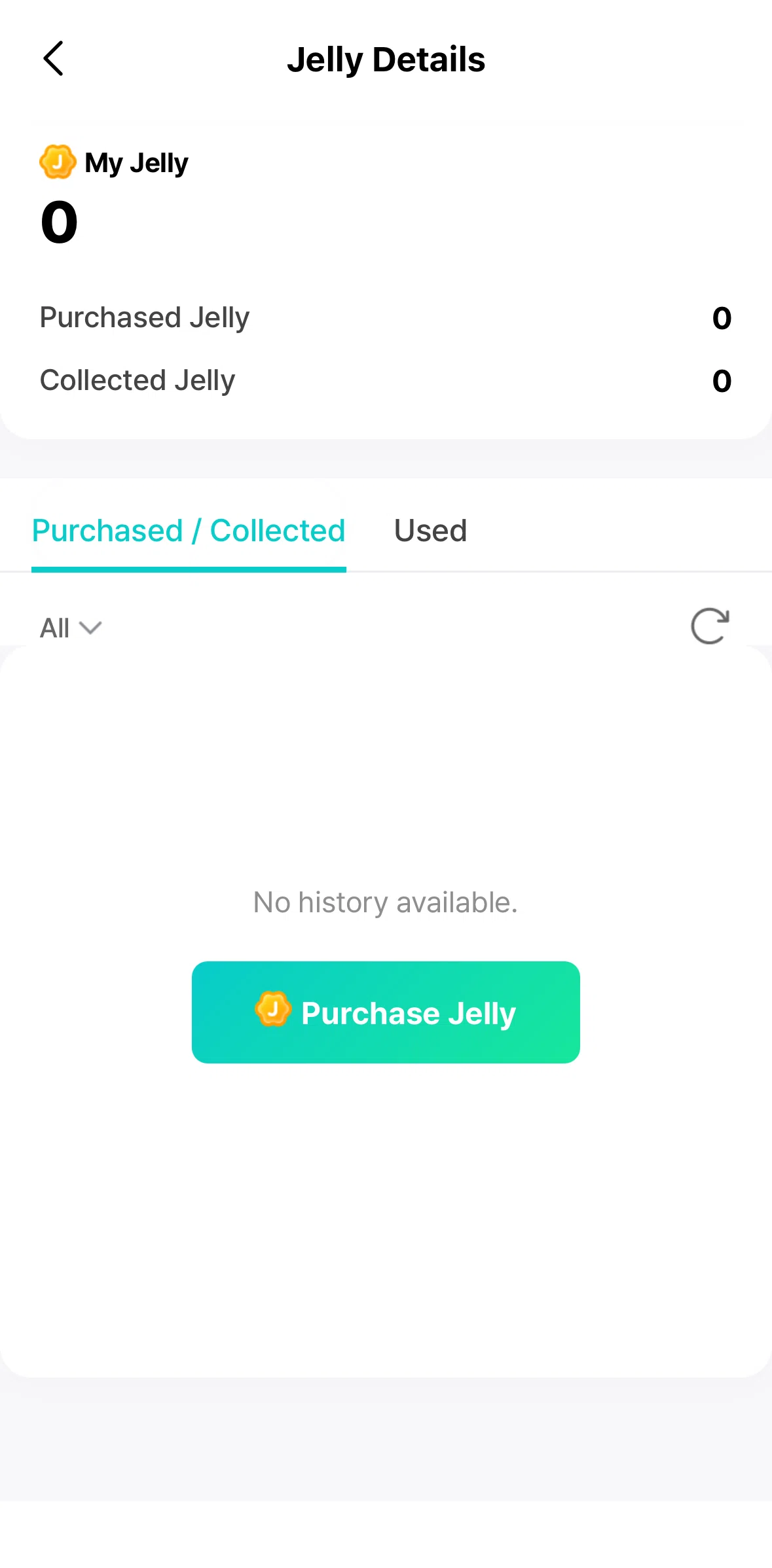 Weverse Screen screen in the Purchase Jelly flow