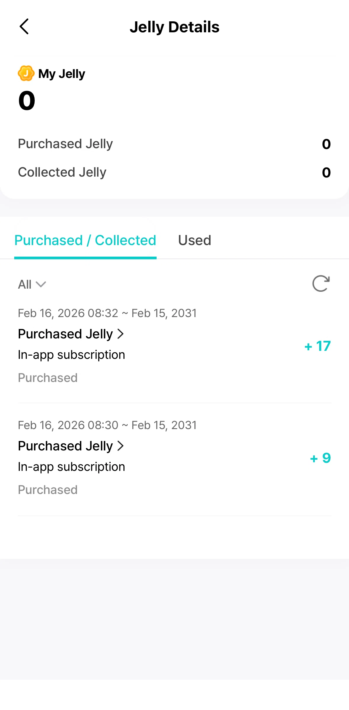 Weverse Screen screen in the Sorting purchased Jelly flow