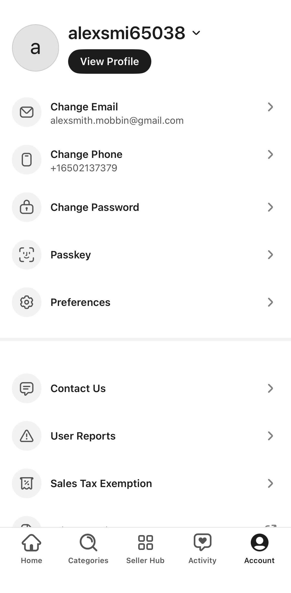 Whatnot Screen screen in the Preferences flow
