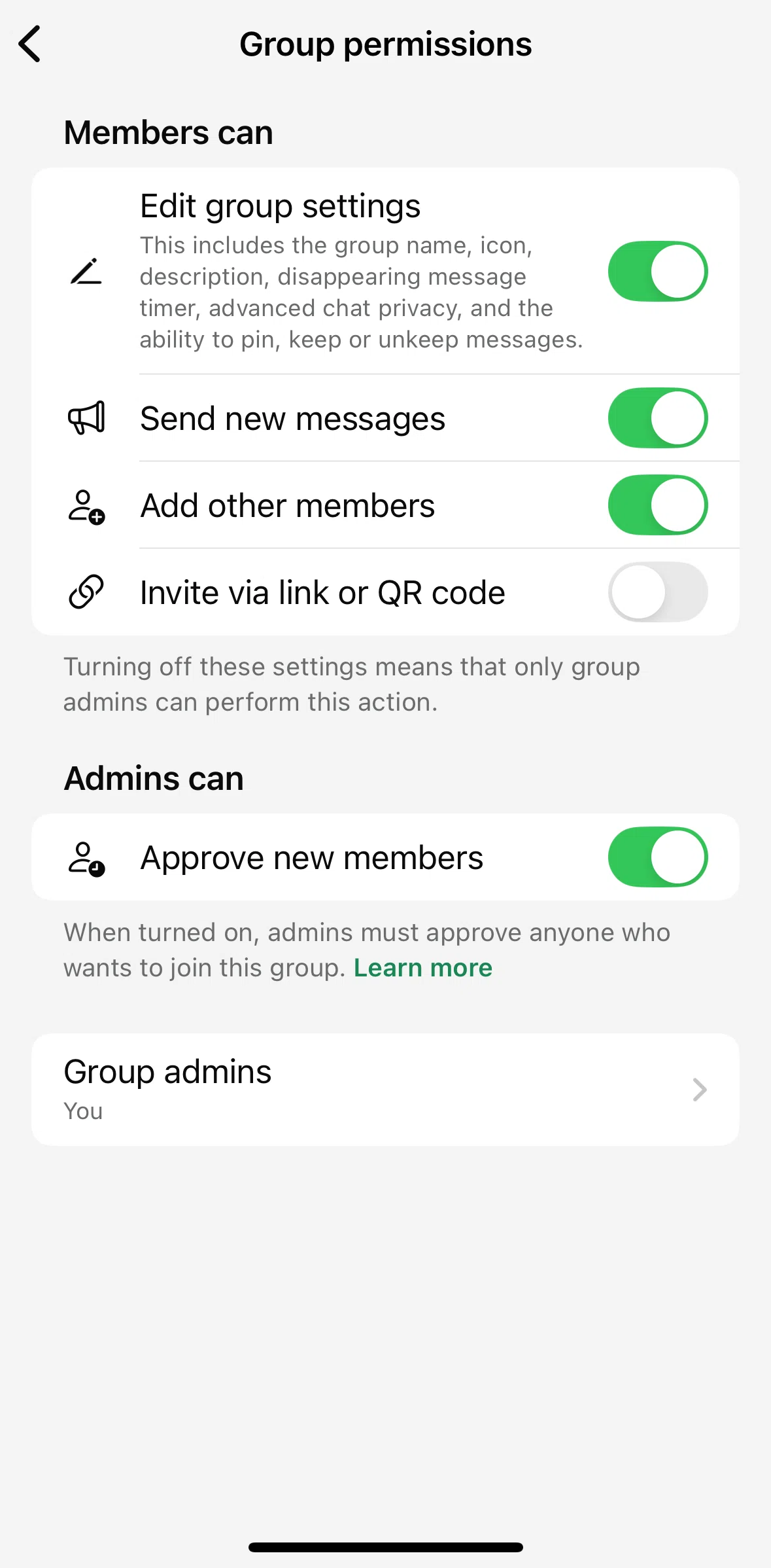 Whatsapp Screen screen in the Adding an admin flow