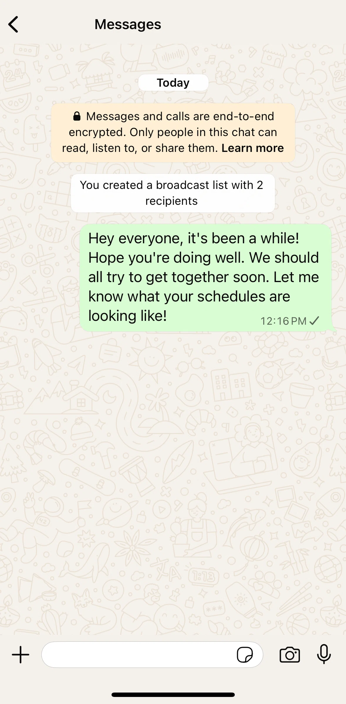 Whatsapp Screen screen in the Changing list name flow
