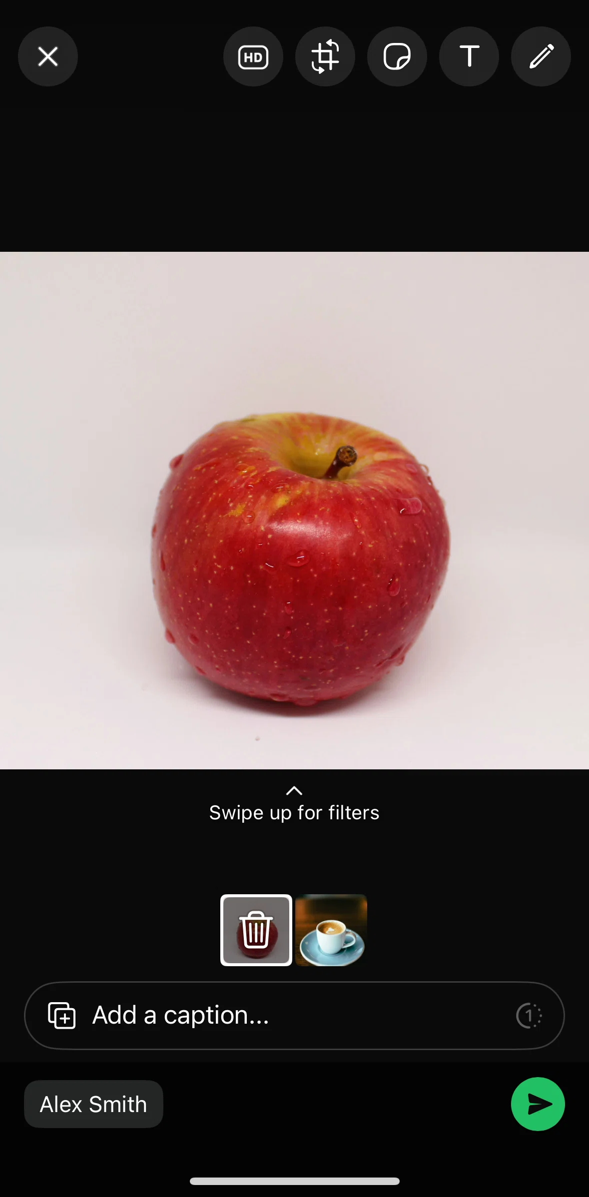 Whatsapp Screen screen in the Editing a photo flow