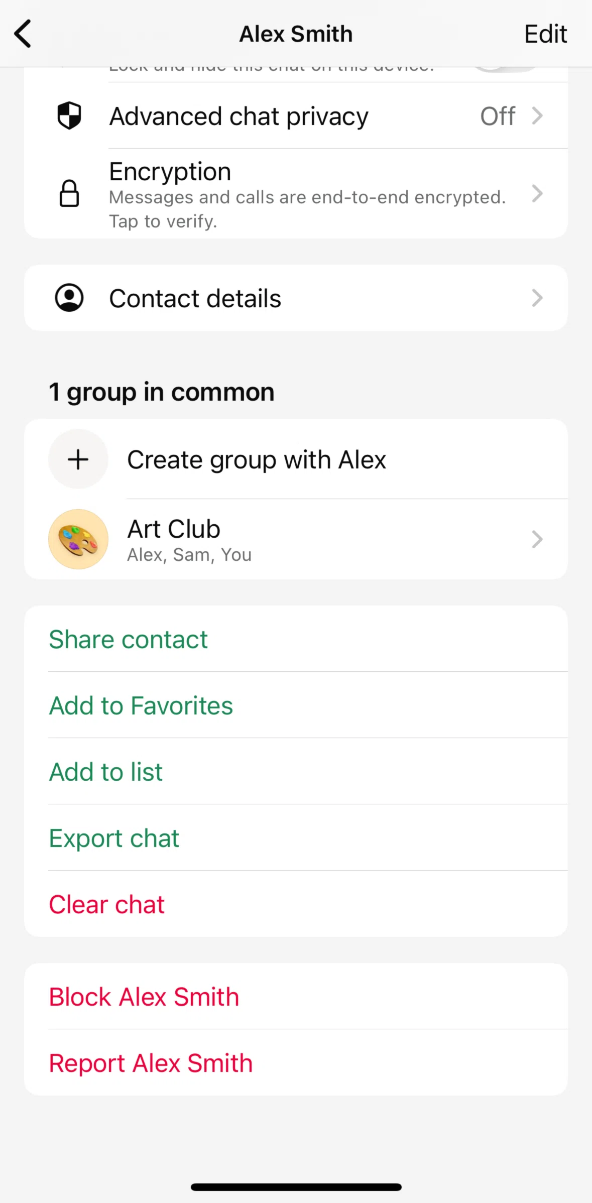 Whatsapp Screen screen in the Exporting chat flow