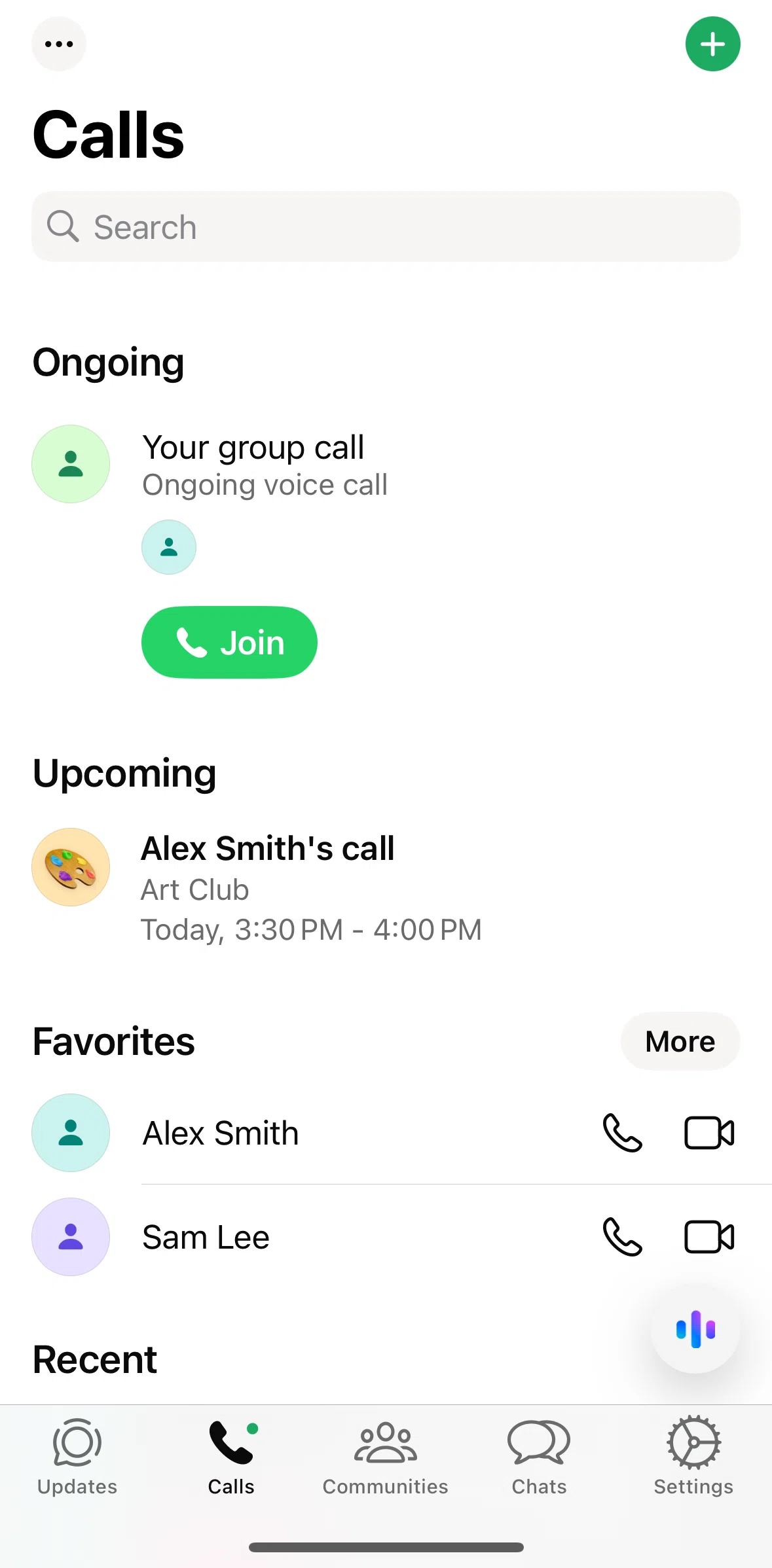 Whatsapp Screen screen in the Joining on going call flow