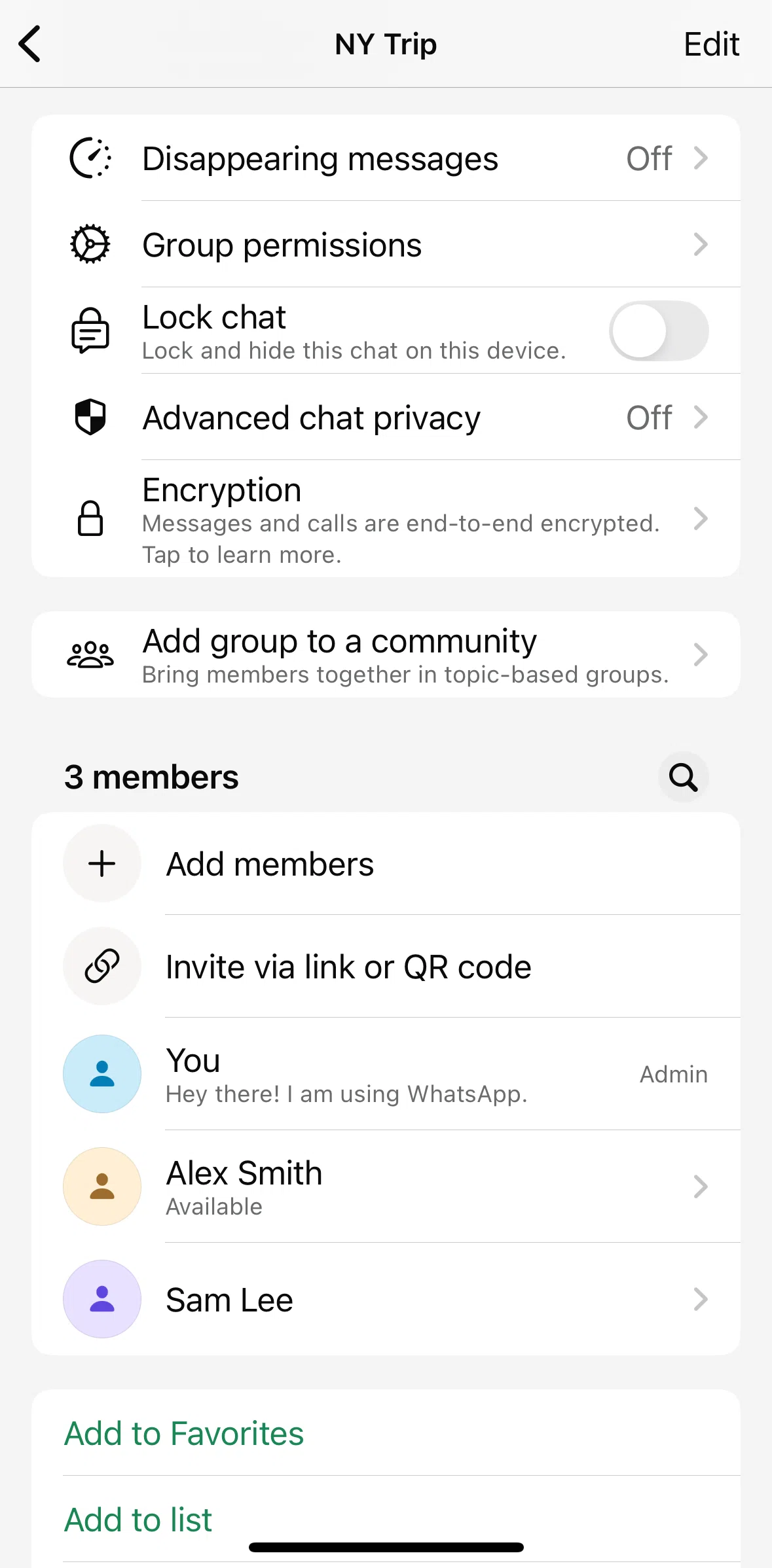 Whatsapp Screen screen in the Removing a participant flow