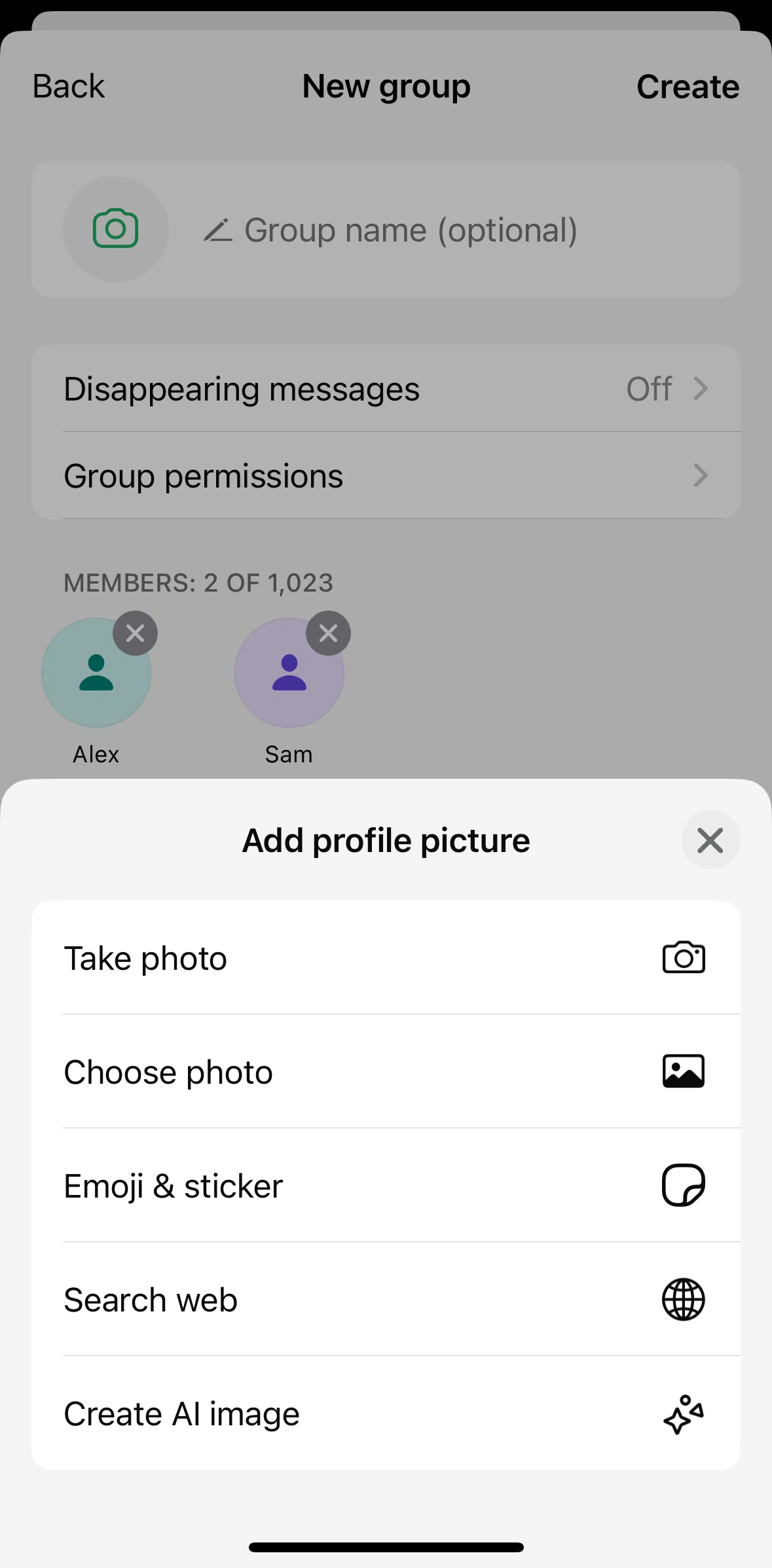 Whatsapp Screen screen in the Searching a picture (web) flow