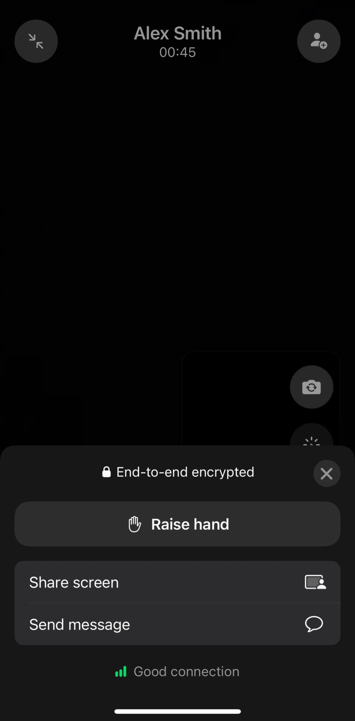 Whatsapp Screen screen in the Sharing screen flow