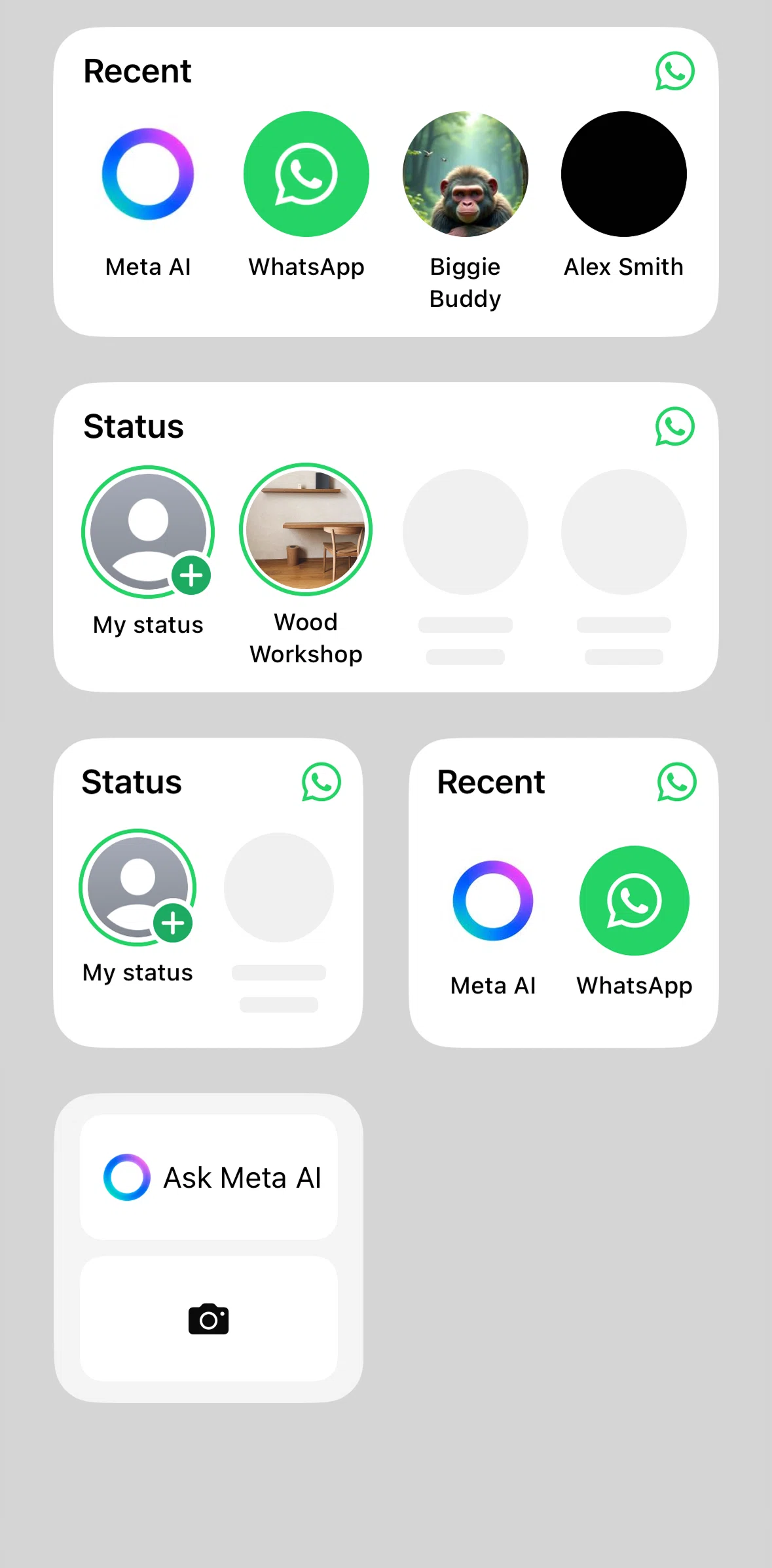 Whatsapp Screen screen in the Widgets flow