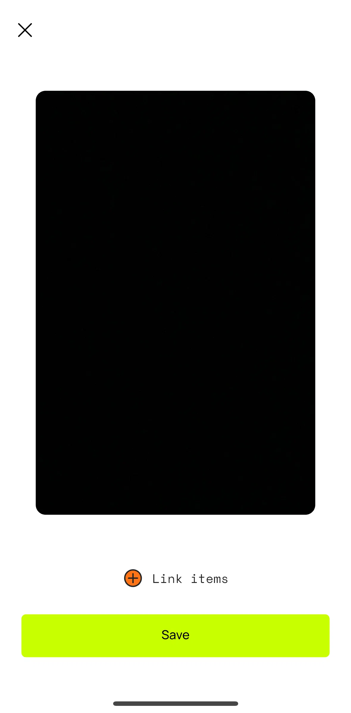 Whering Screen screen in the Linking an item flow