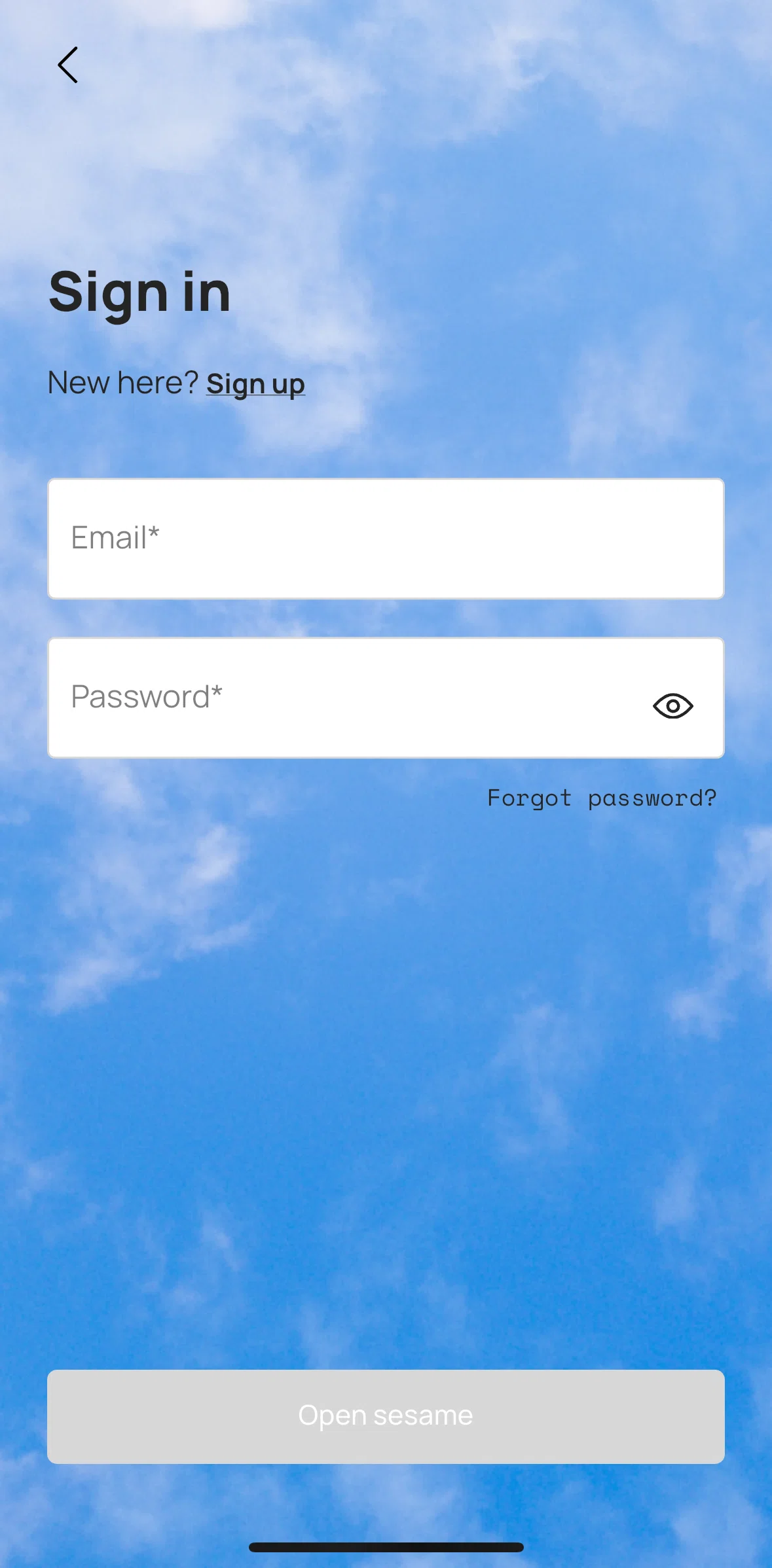 Whering Screen screen in the Resetting password flow