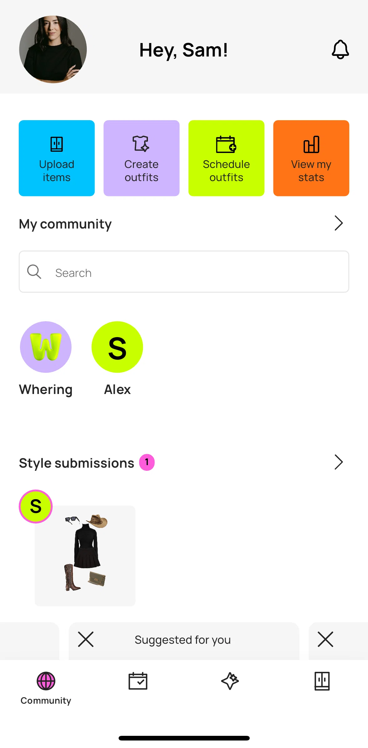 Whering Screen screen in the Styling flow