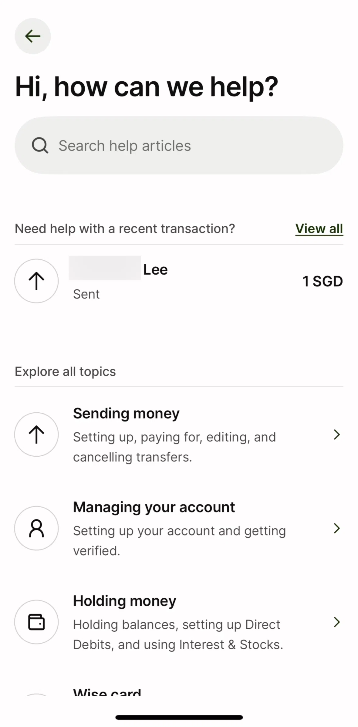 Wise Screen screen in the Article detail flow