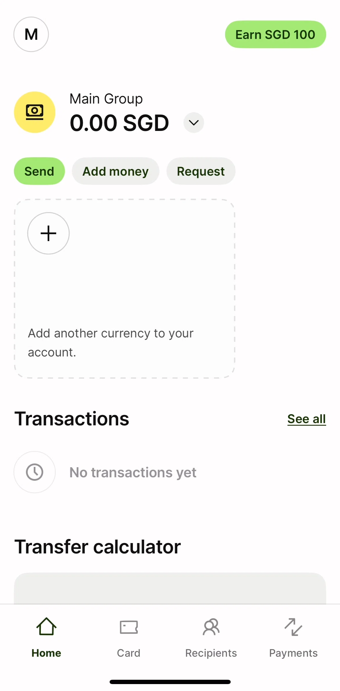 Wise Screen screen in the Card (Business) flow