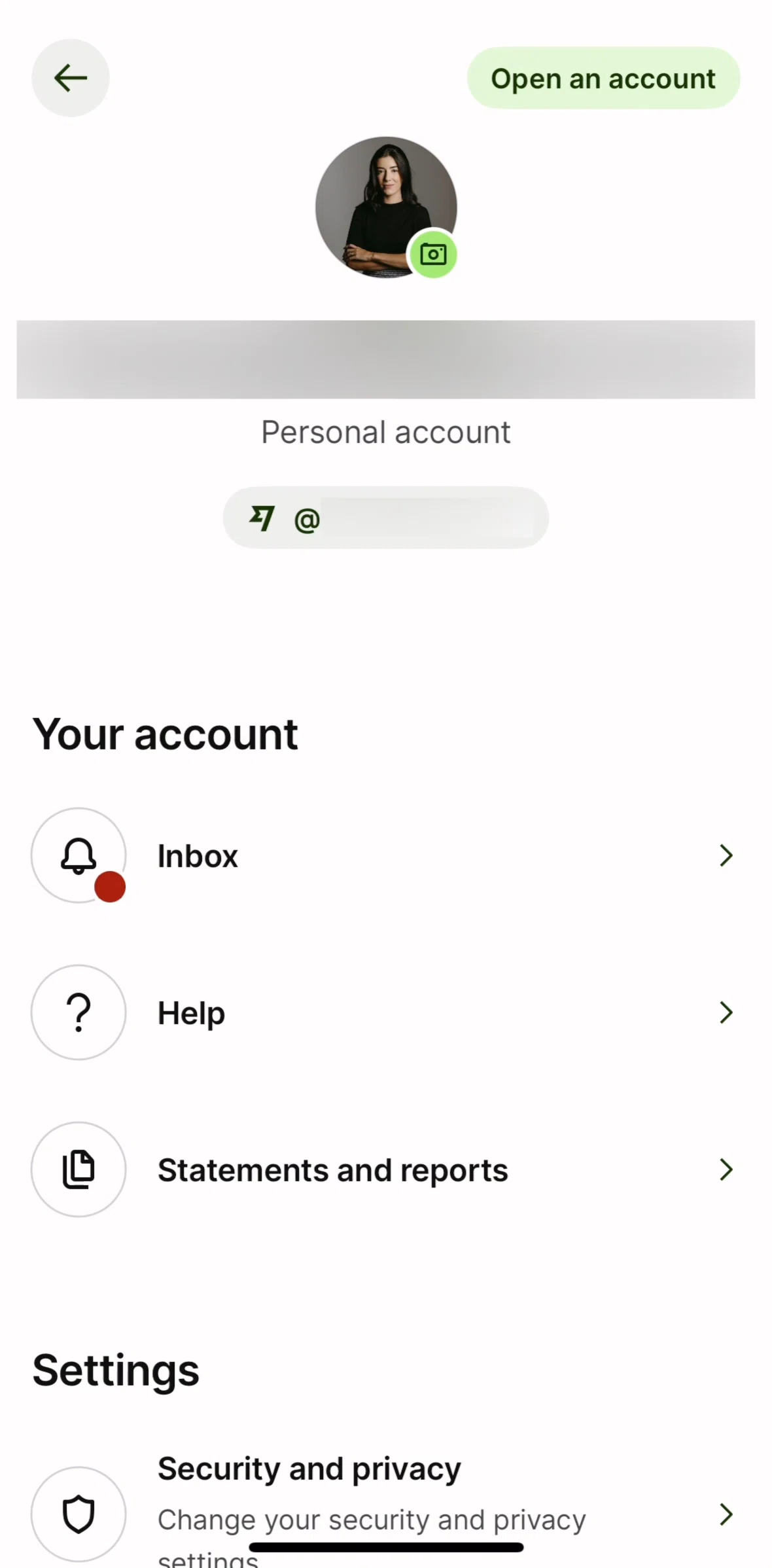 Wise Screen screen in the Inbox flow