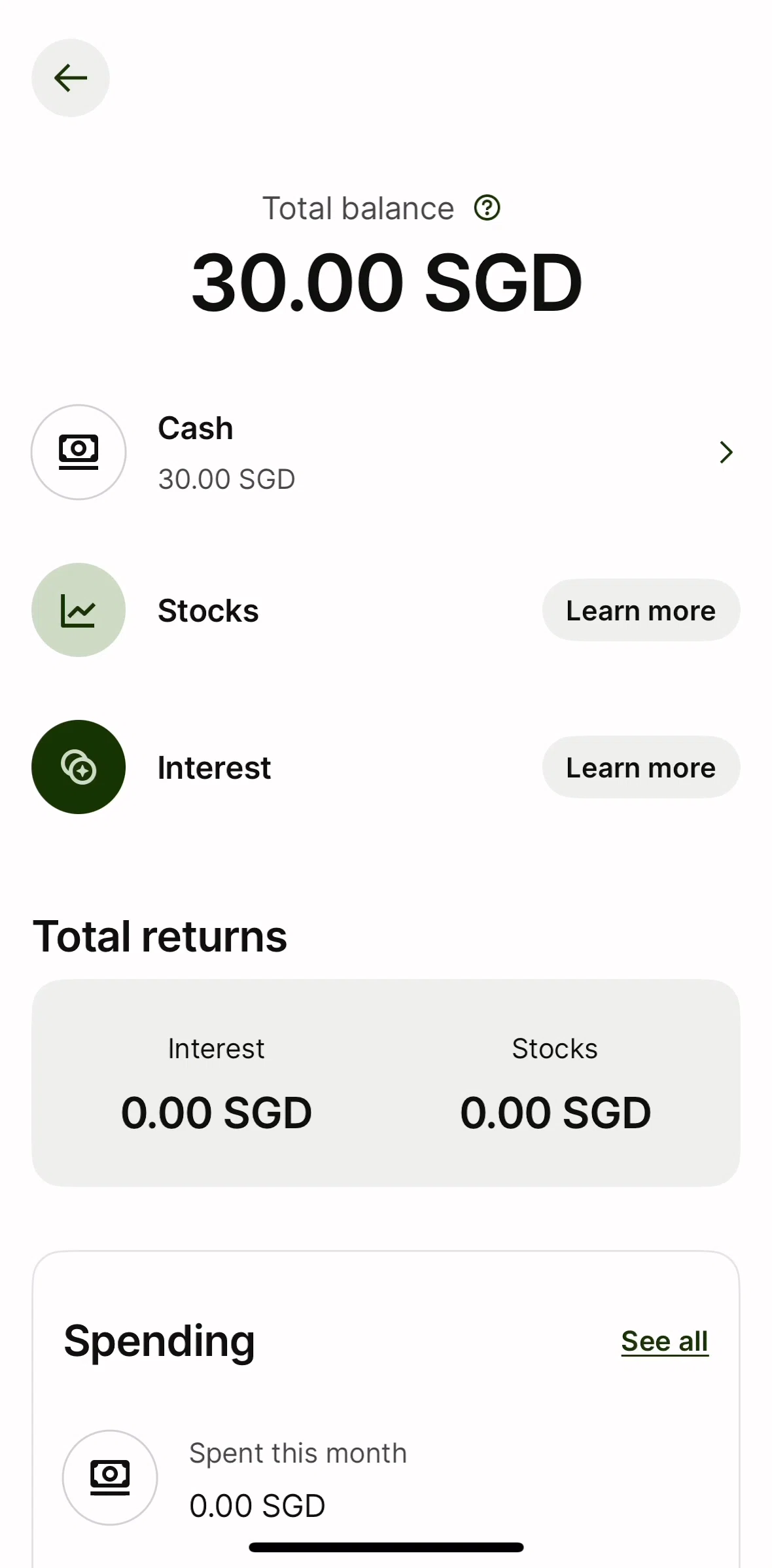 Wise Screen screen in the Learn more about Stocks flow