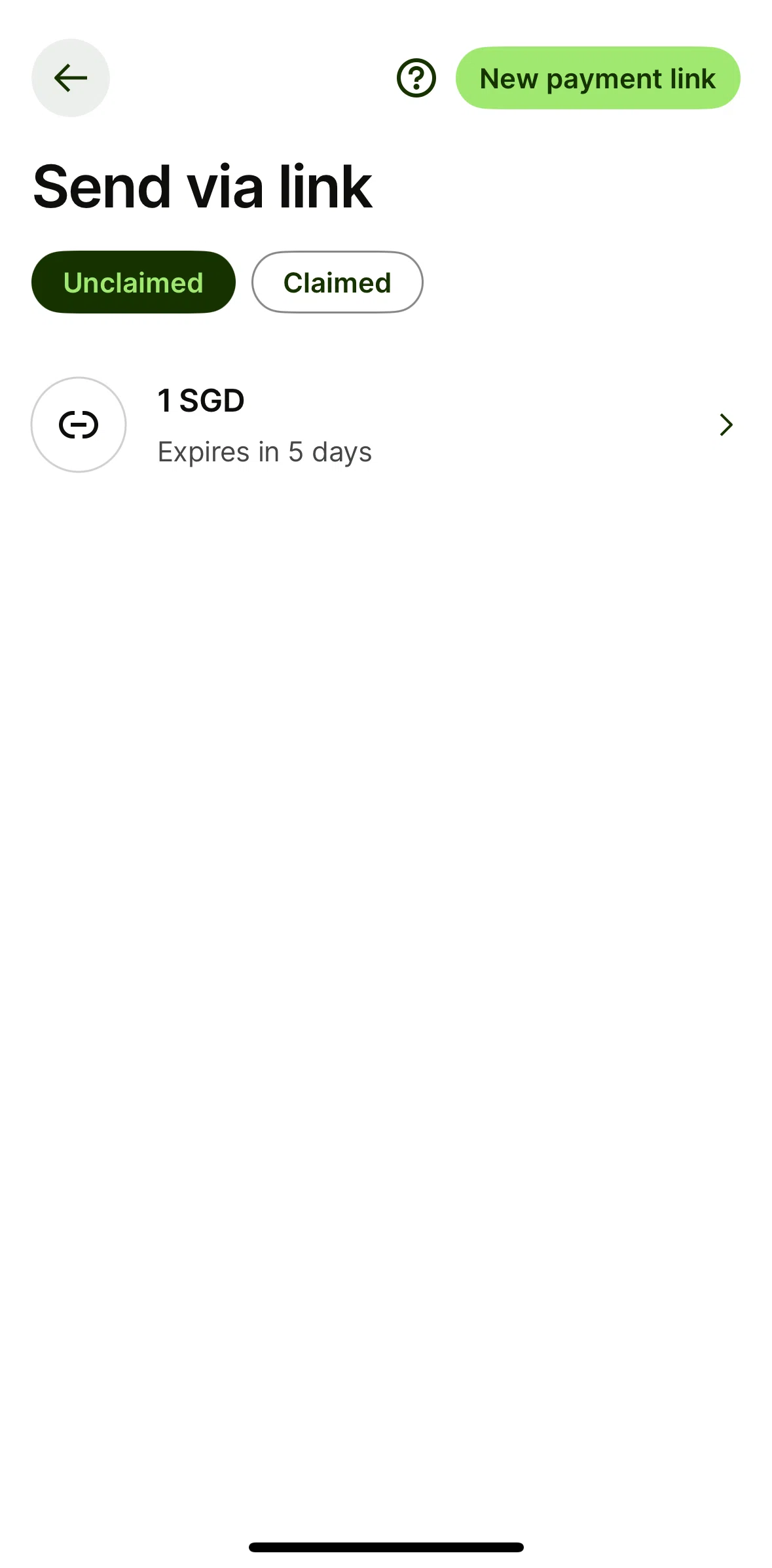 Wise Screen screen in the Payment link detail flow