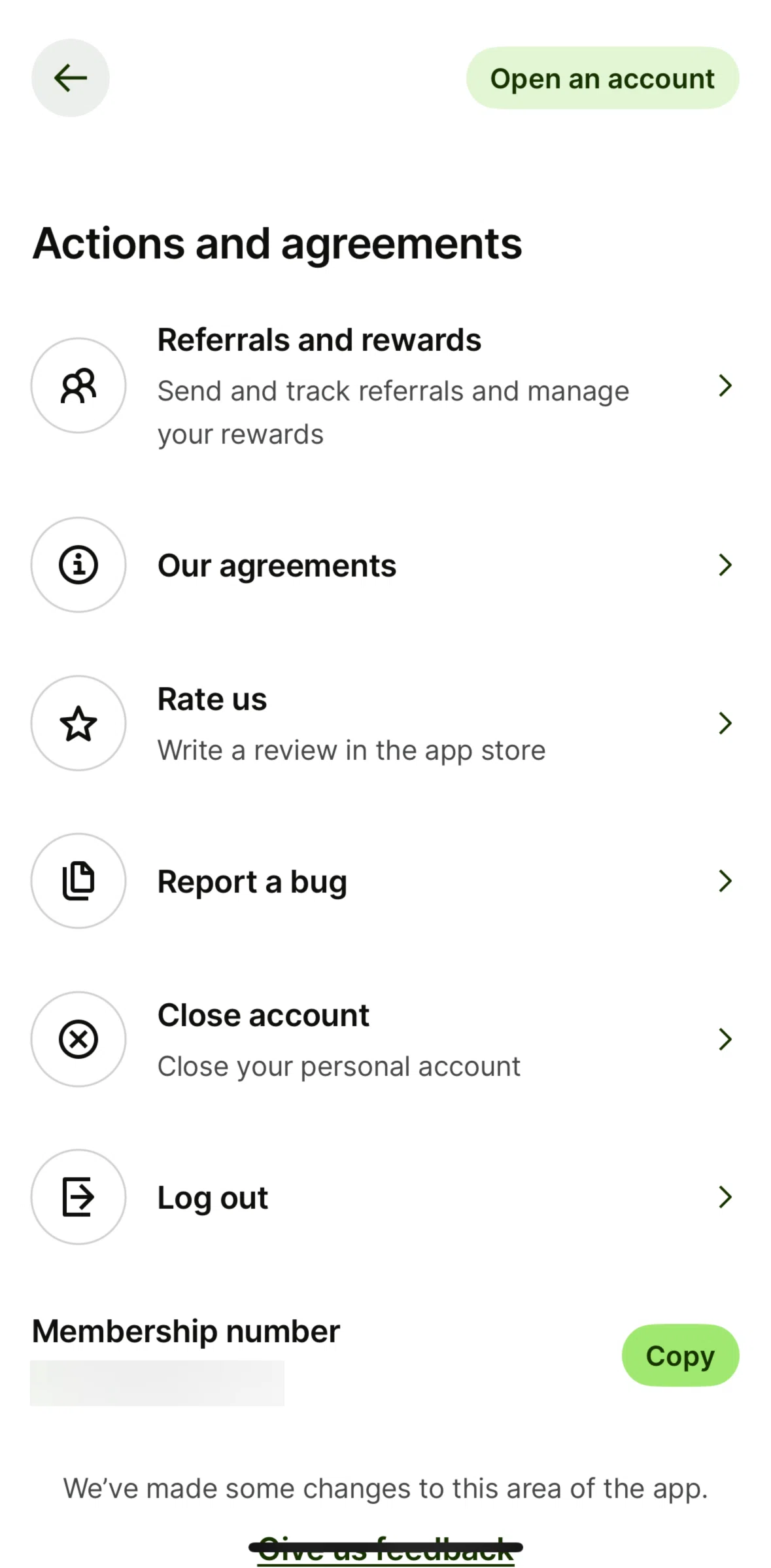 Wise Screen screen in the Referrals and rewards flow