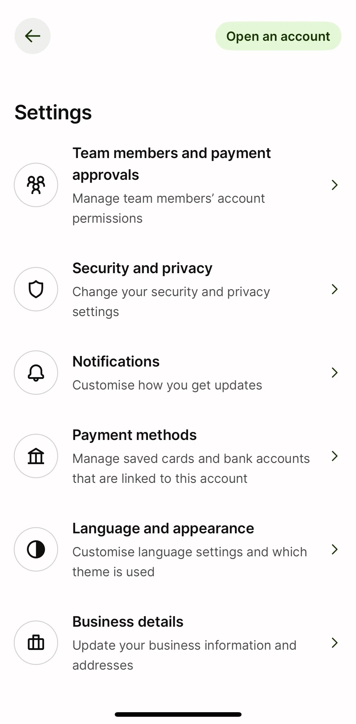 Wise Screen screen in the Team members and payment approval flow