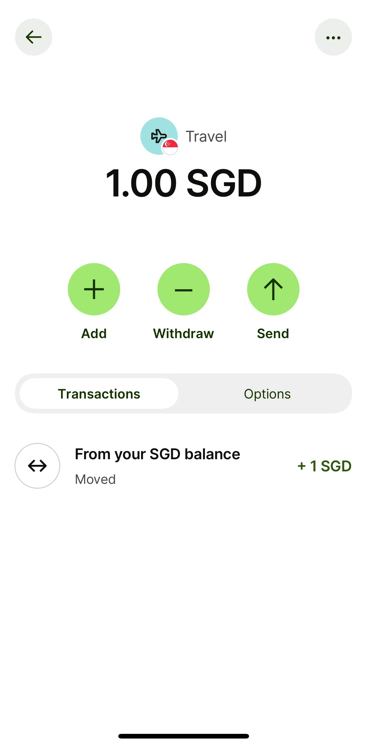 Wise Screen screen in the Withdrawing money from jar flow