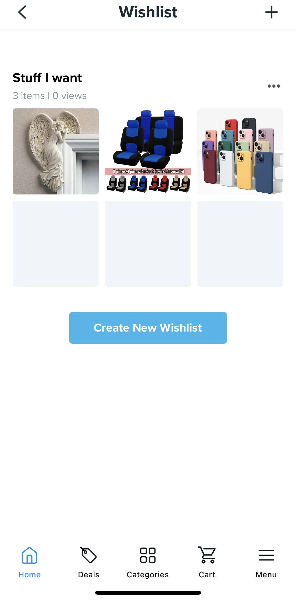 Wish Screen screen in the Renaming wishlist flow