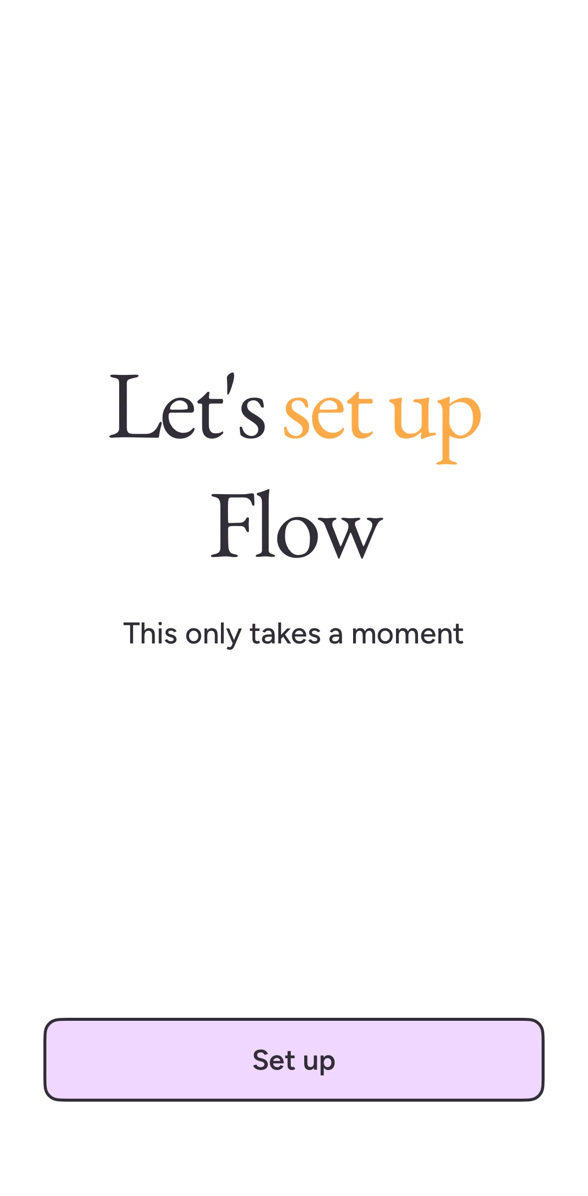 Wispr Flow Screen screen in the Setting up keyboard flow