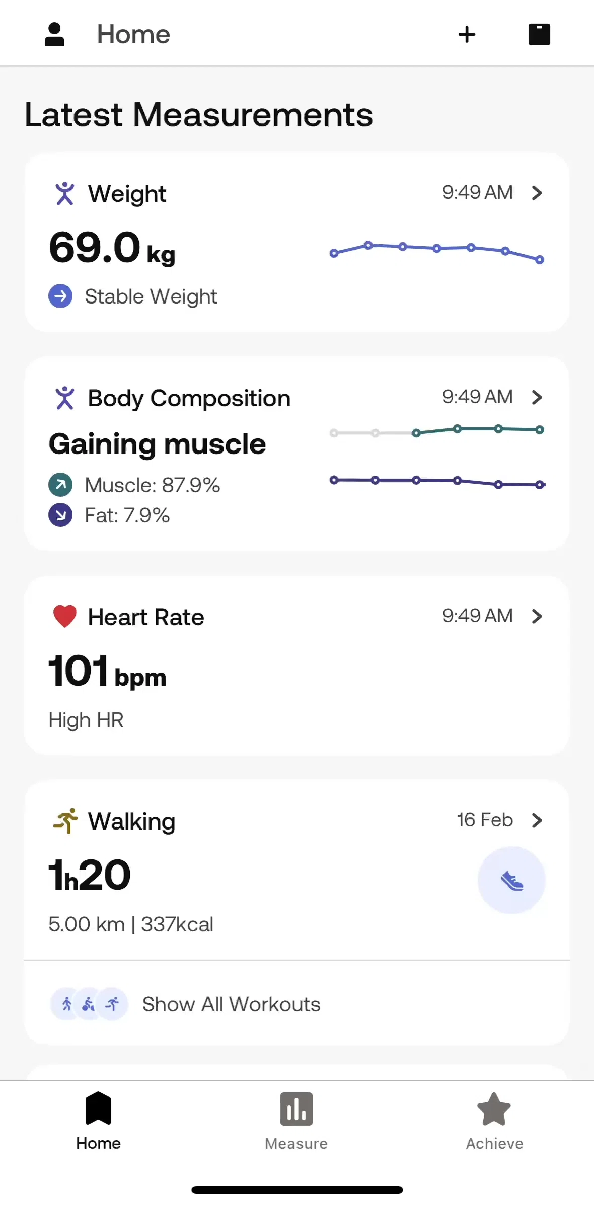 Withings Healthmate Screen screen in the Body composition flow