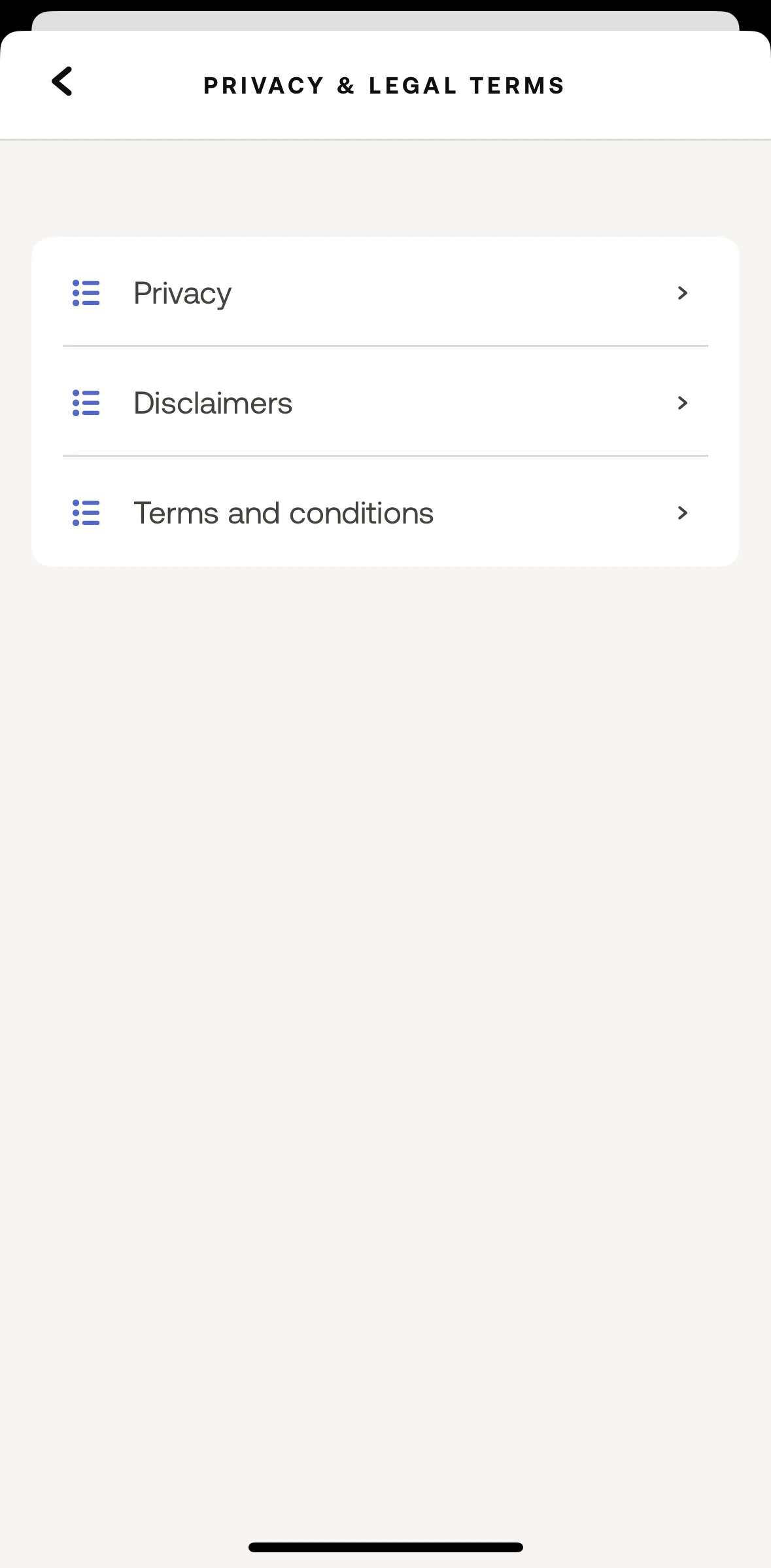 Withings Healthmate Screen screen in the Terms and conditions flow