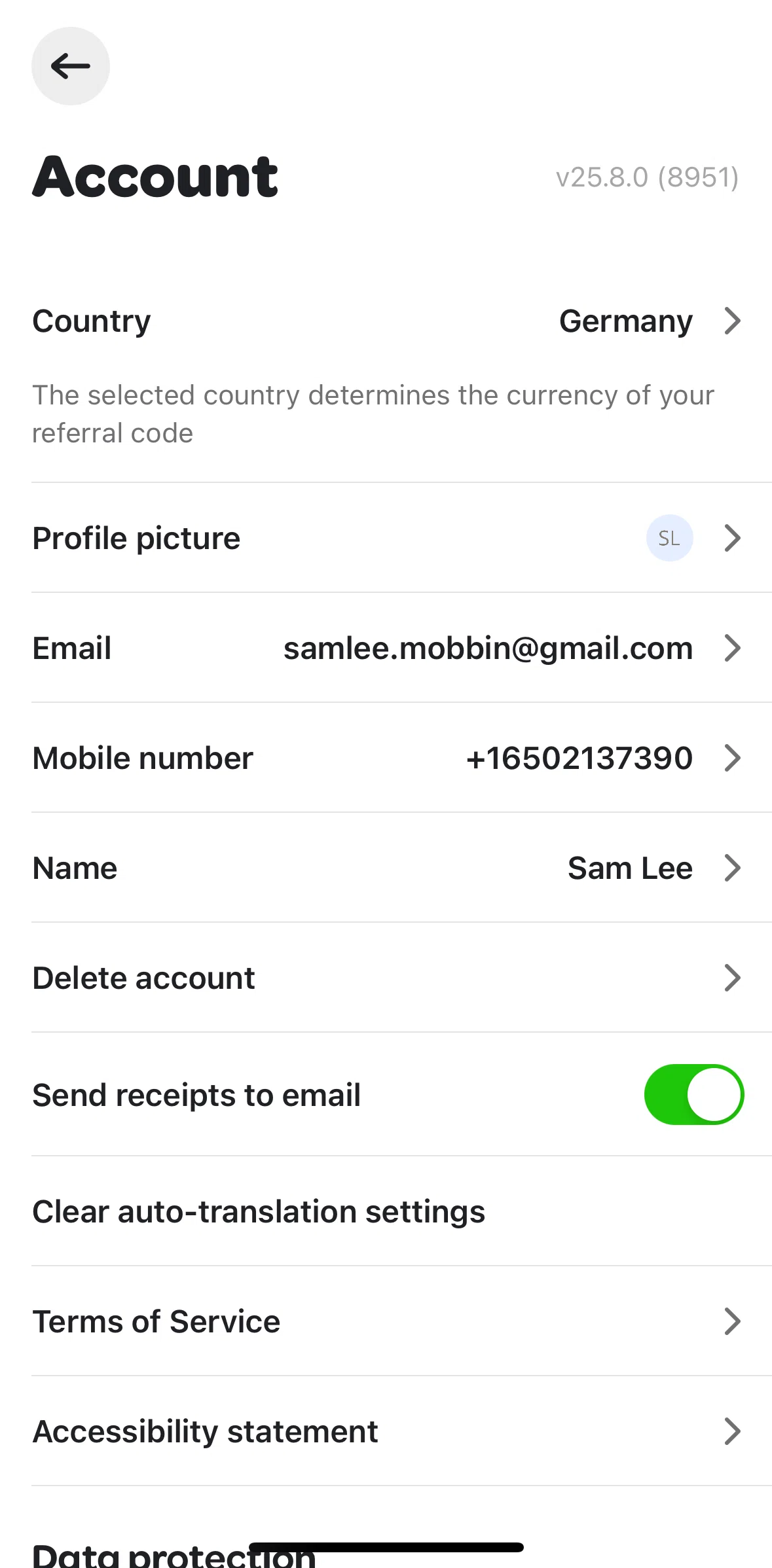 Wolt Delivery Screen screen in the Changing names flow